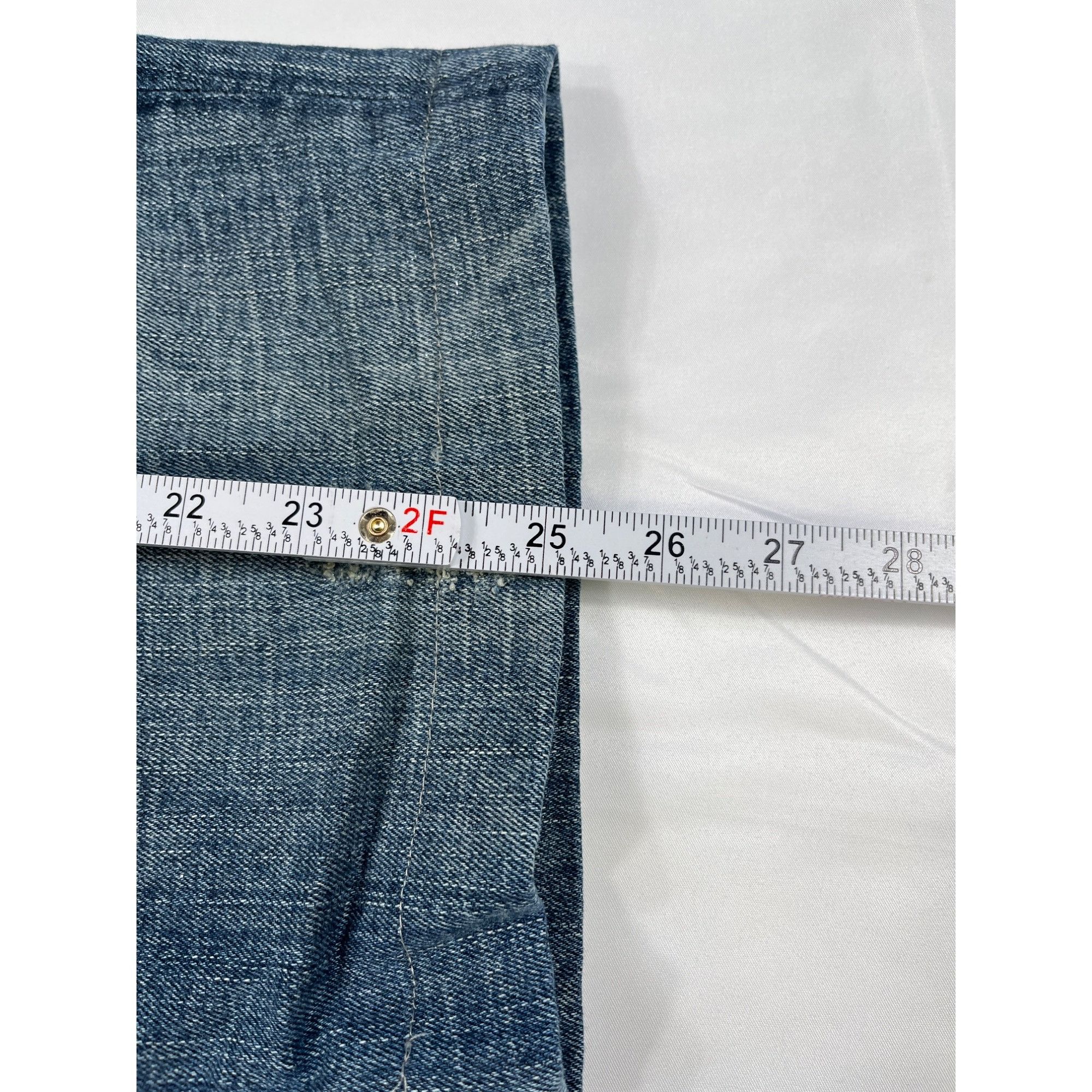 7 For All Mankind 7 For All Mankind SKU 7571 Womens Distressed Blue Denim Jean Size 22" - 6 Thumbnail
