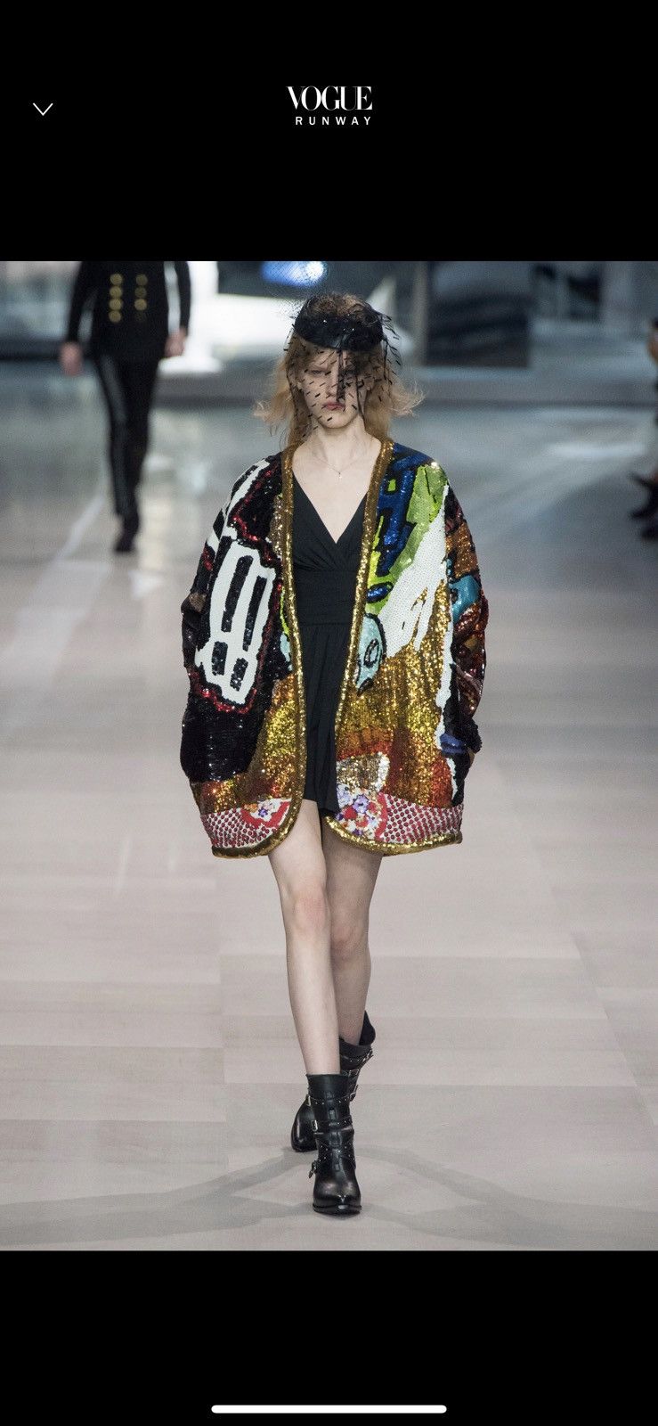 Hedi Slimane Celine Multicolor Sequins Cloak Size US S / EU 44-46 / 1 - 7 Thumbnail