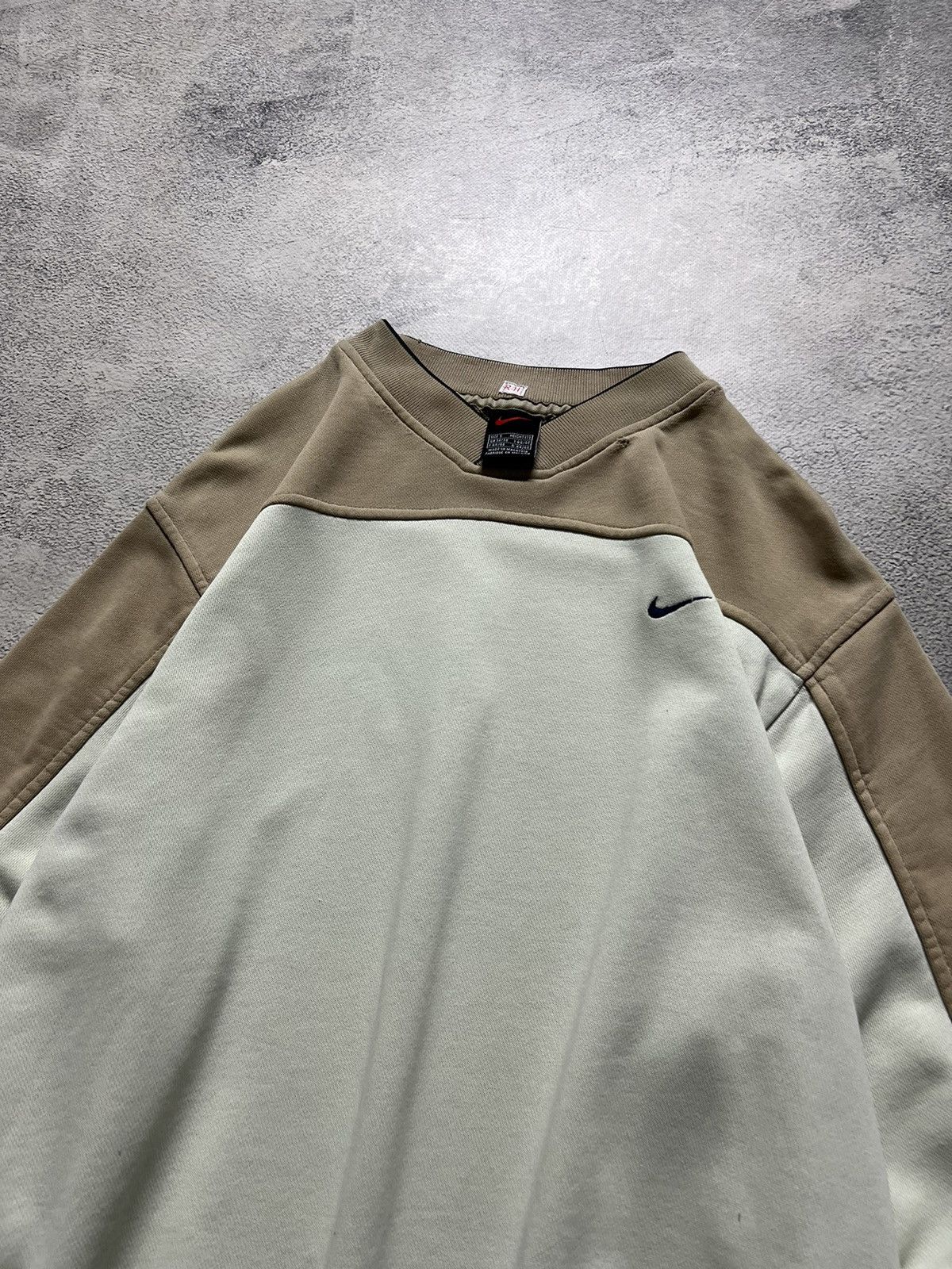 Nike × Vintage Vintage Y2k Nike 💛 Faded Mini Swoosh Sweatshirt 90’s Size US S / EU 44-46 / 1 - 6 Thumbnail