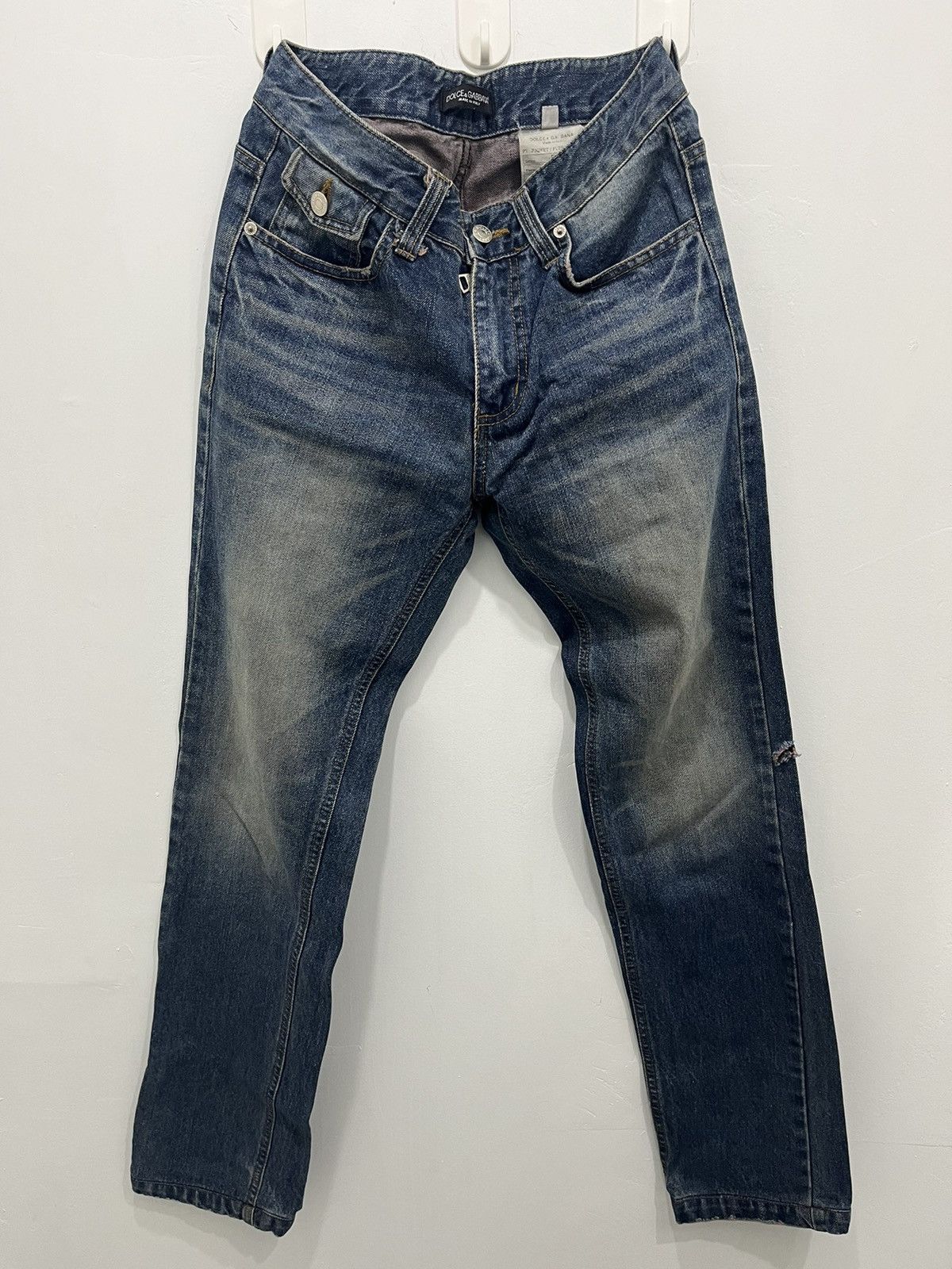 Dolce & Gabbana Dolce and Gabbana Distressed Denim Y2K Style Size US 32 / EU 48 - 1 Thumbnail