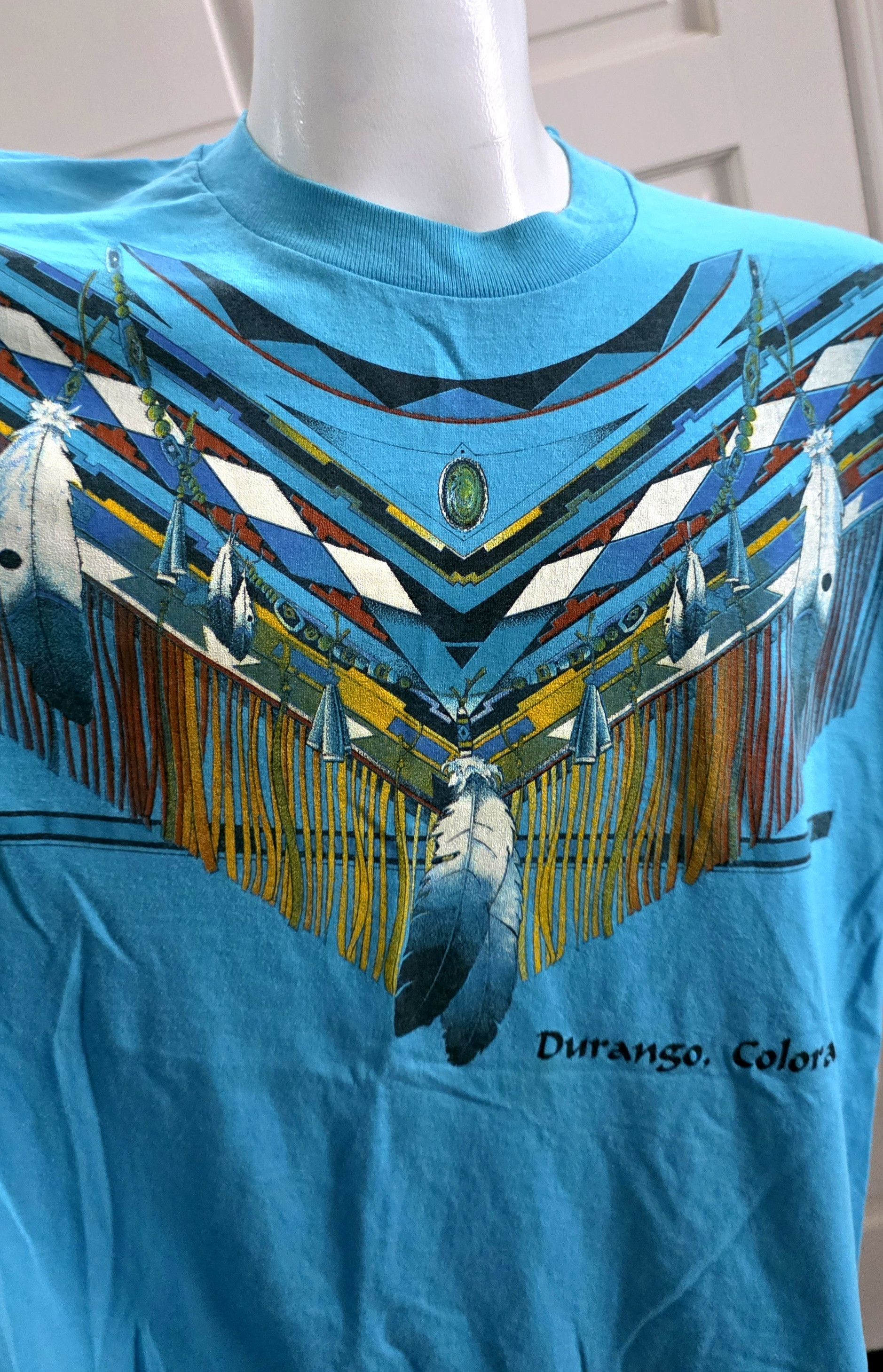 Other Vintage Native American Theme Tee Feather Tooth Regali Size US XL / EU 56 / 4 - 3 Thumbnail