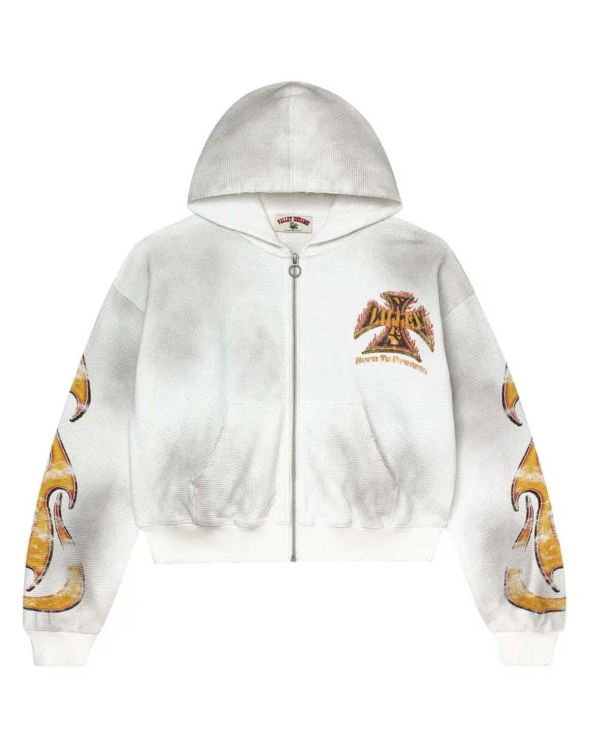 Vale Forever Reborn Waffle Zip Up Hoodie White Size US XL / EU 56 / 4 - 1 Thumbnail