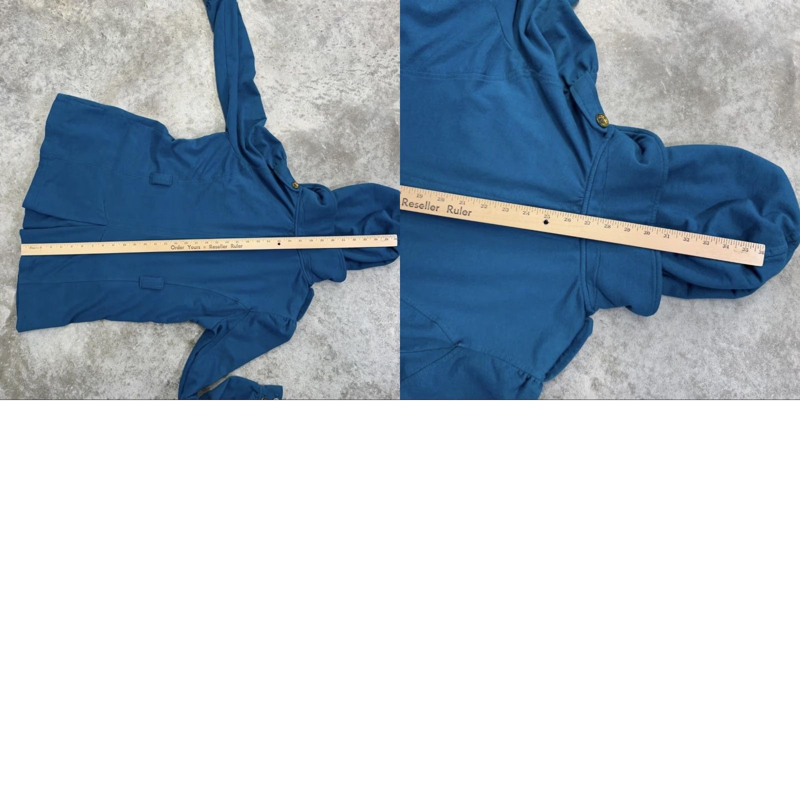 Juicy Couture VINTAGE Juicy Couture Jacket Womens Medium Blue Hooded Double Breasted Peacoat Pockets Coat Size M / US 6-8 / IT 42-44 - 8 Thumbnail