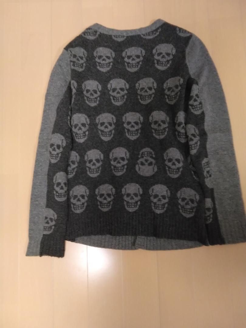 Hysteric Glamour HYSTERIC GLAMOUR Skull Pattern Knit Cardigan Gray M |  Grailed