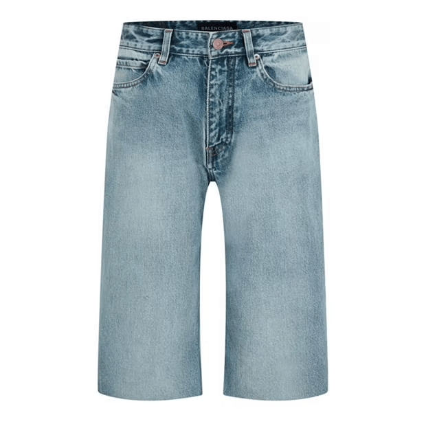 Balenciaga Slim Fit Denim Shorts Size US 32 / EU 48 - 1 Thumbnail