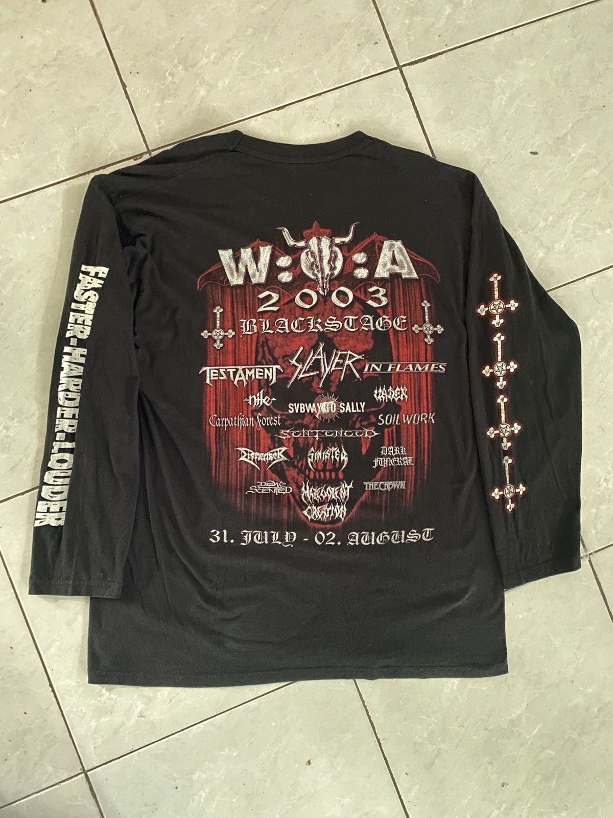 Band Tees Vintage Rare WOA 2003 Vintage Wacken Metal Band Tee Size US XL / EU 56 / 4 - 4 Thumbnail