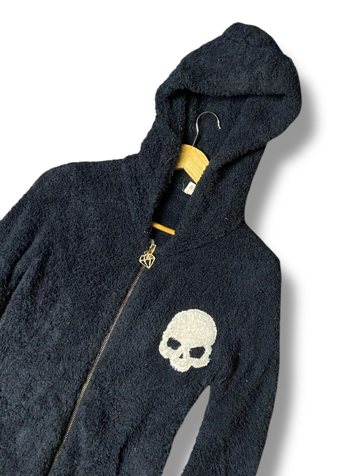 Japanese Brand × Seditionaries × Vintage Strange Heaven Punk Skull Embroidered Fleece Hoodie (124) Size US XXS / EU 40 - 3 Thumbnail
