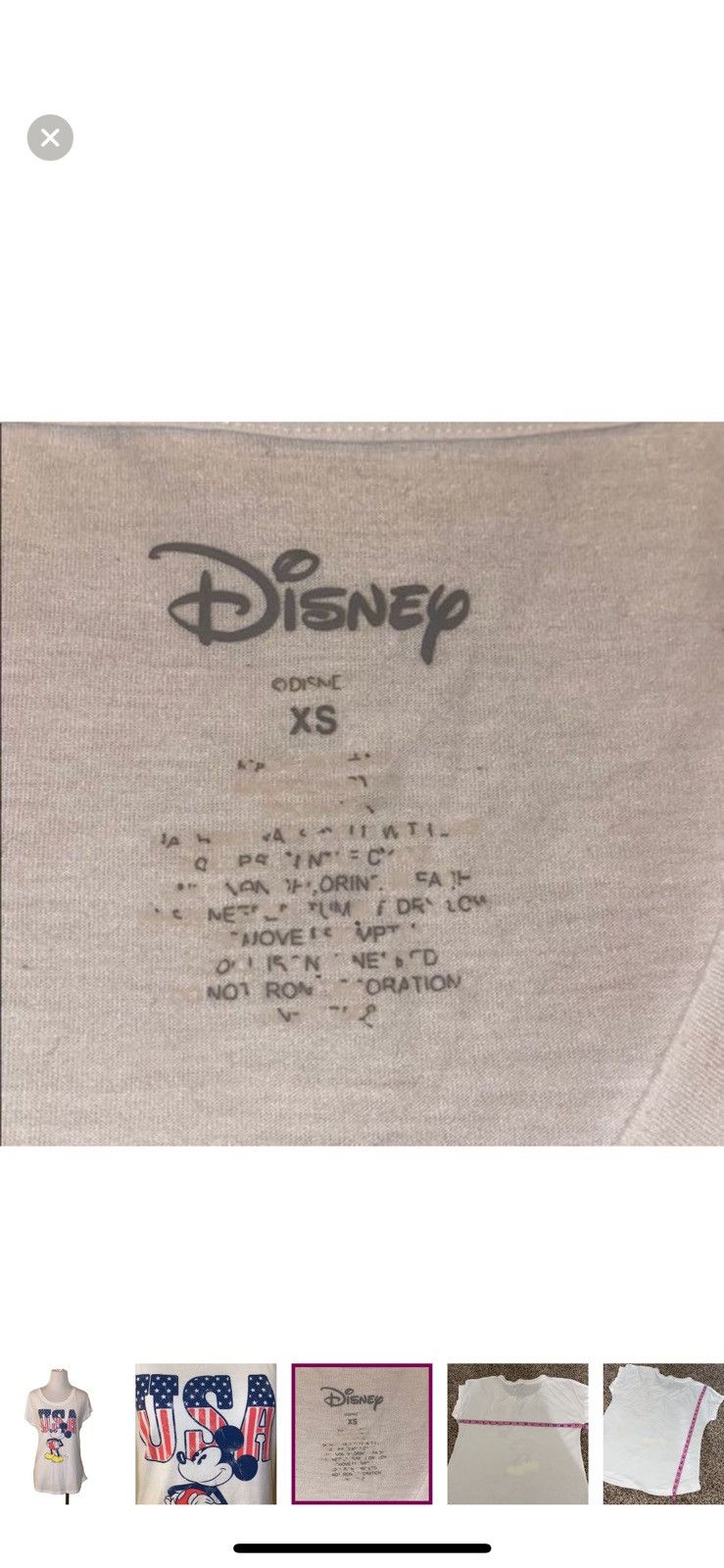 Disney Disney XS Mickey Mouse USA tee Size XS / US 0-2 / IT 36-38 - 3 Thumbnail