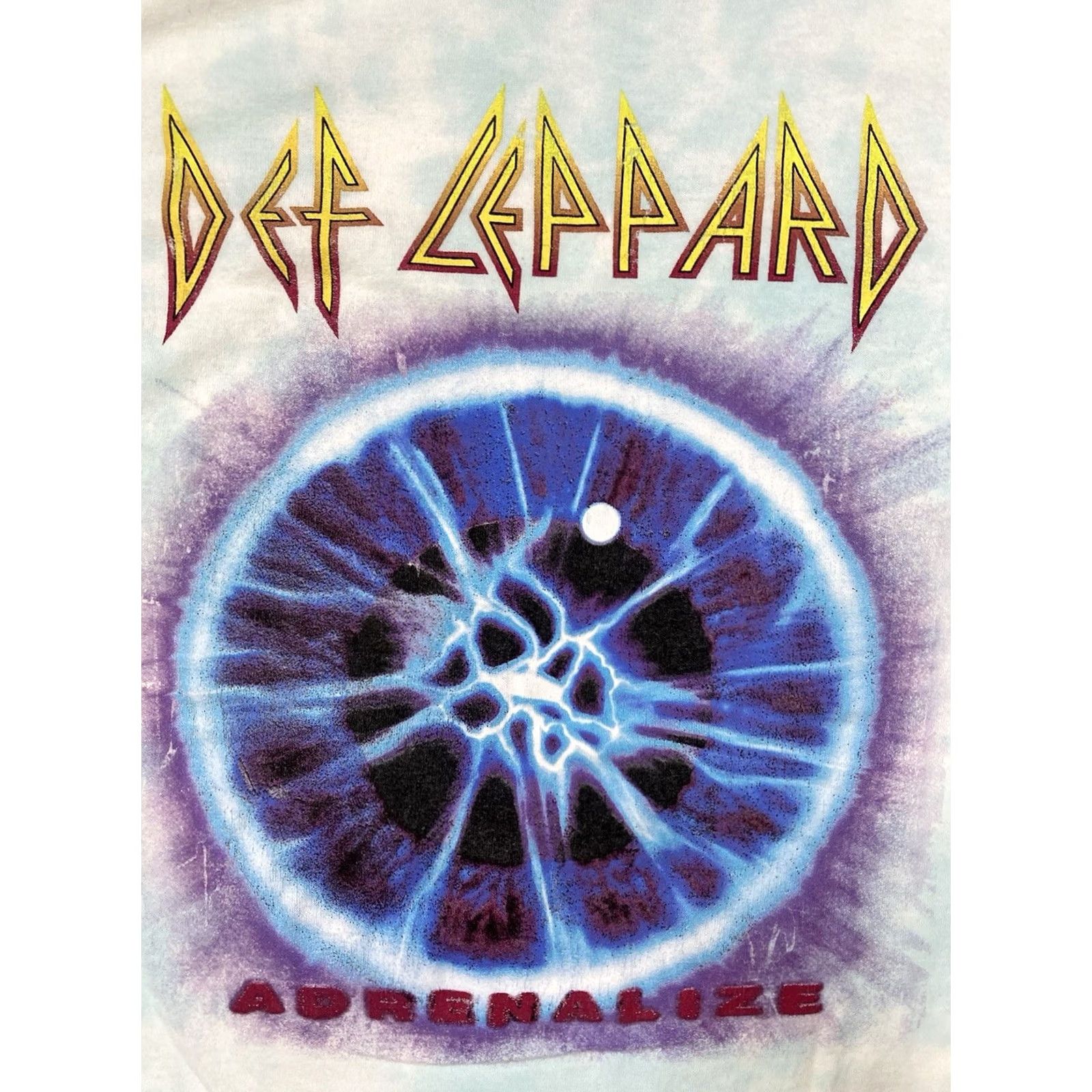 Vintage VINTAGE Def Leppard Adrenalize Graphic T-shirt Men Medium Blue Tie Dye Band Music Size US M / EU 48-50 / 2 - 2 Thumbnail