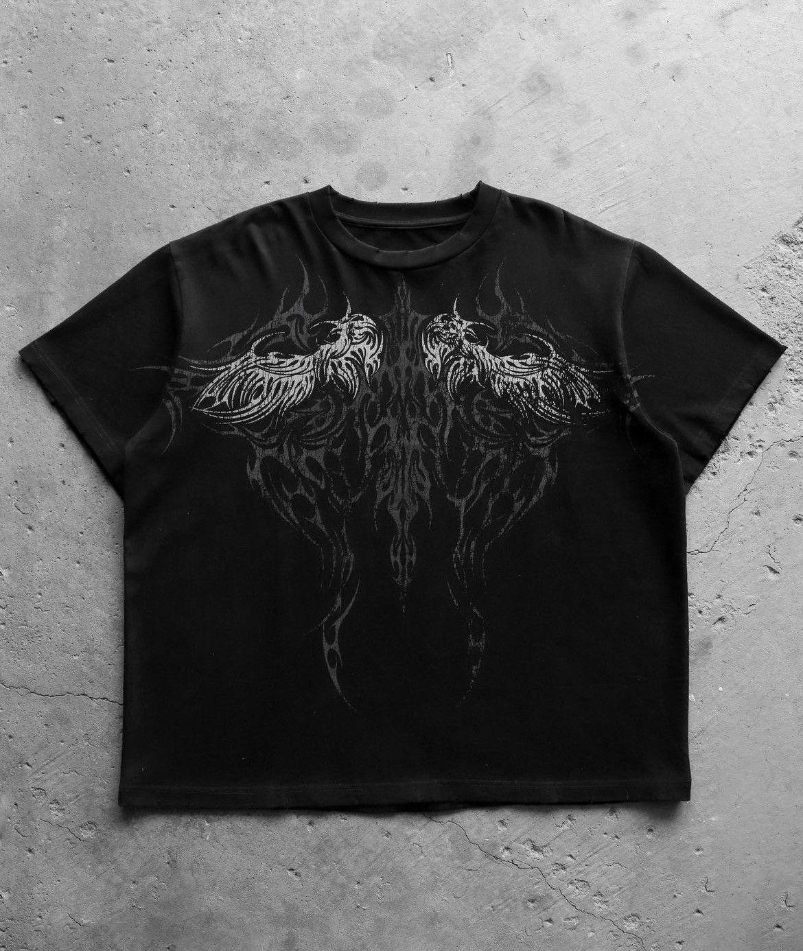 image of Affliction Onlycurse “Avian” Tee Black, Size Large, Men's