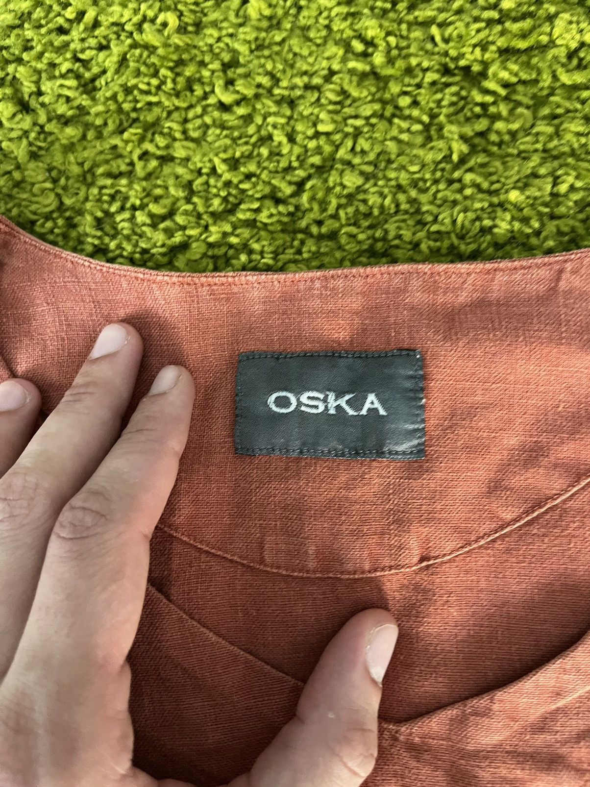 Designer 🍑 Oska 100% linen avant garde peach vest tunic Size M / US 6-8 / IT 42-44 - 2 Thumbnail