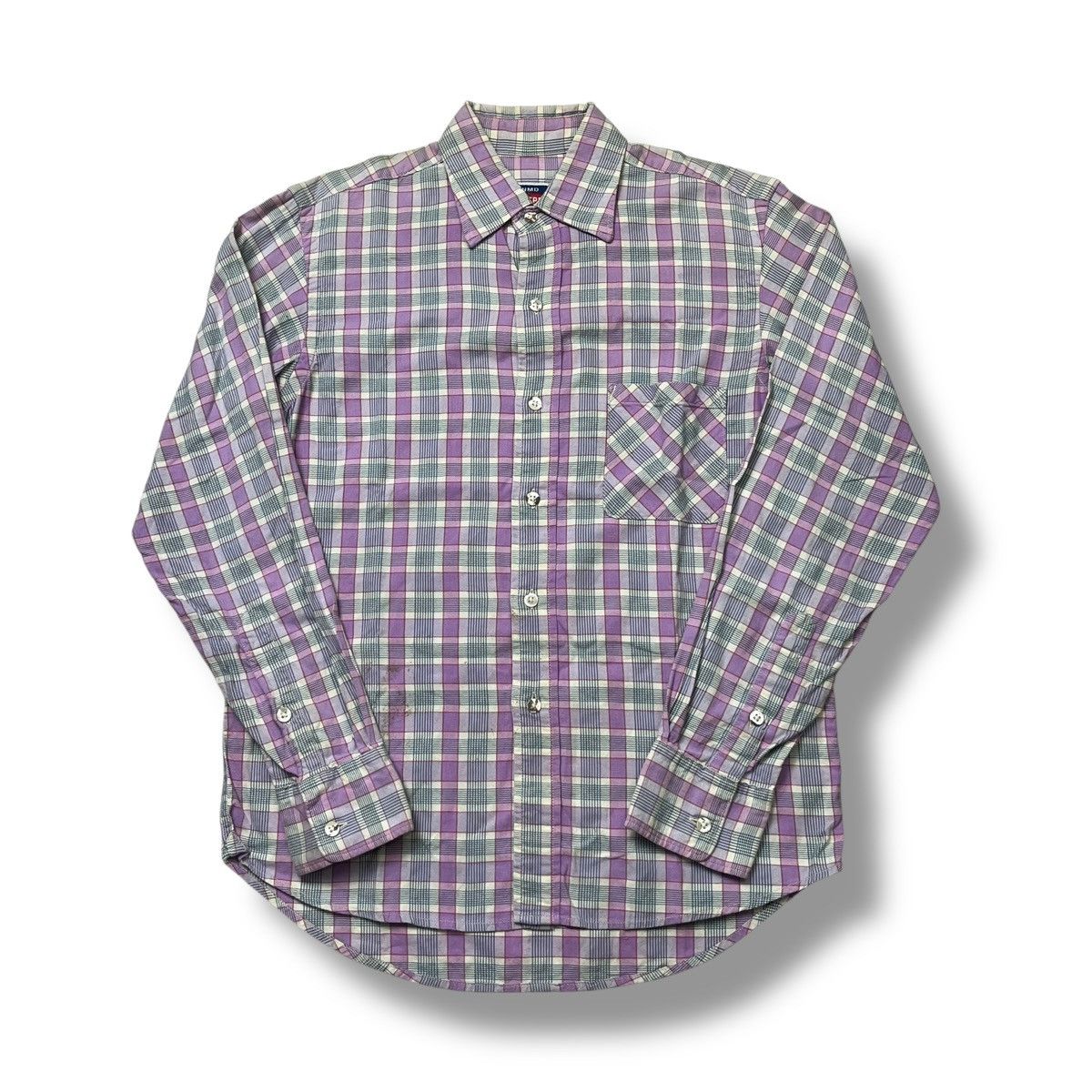 Comme des Garcons Vintage 45Rpm Plaid Pattern Button Long Sleeve Shirt Size US S / EU 44-46 / 1 - 1 Thumbnail