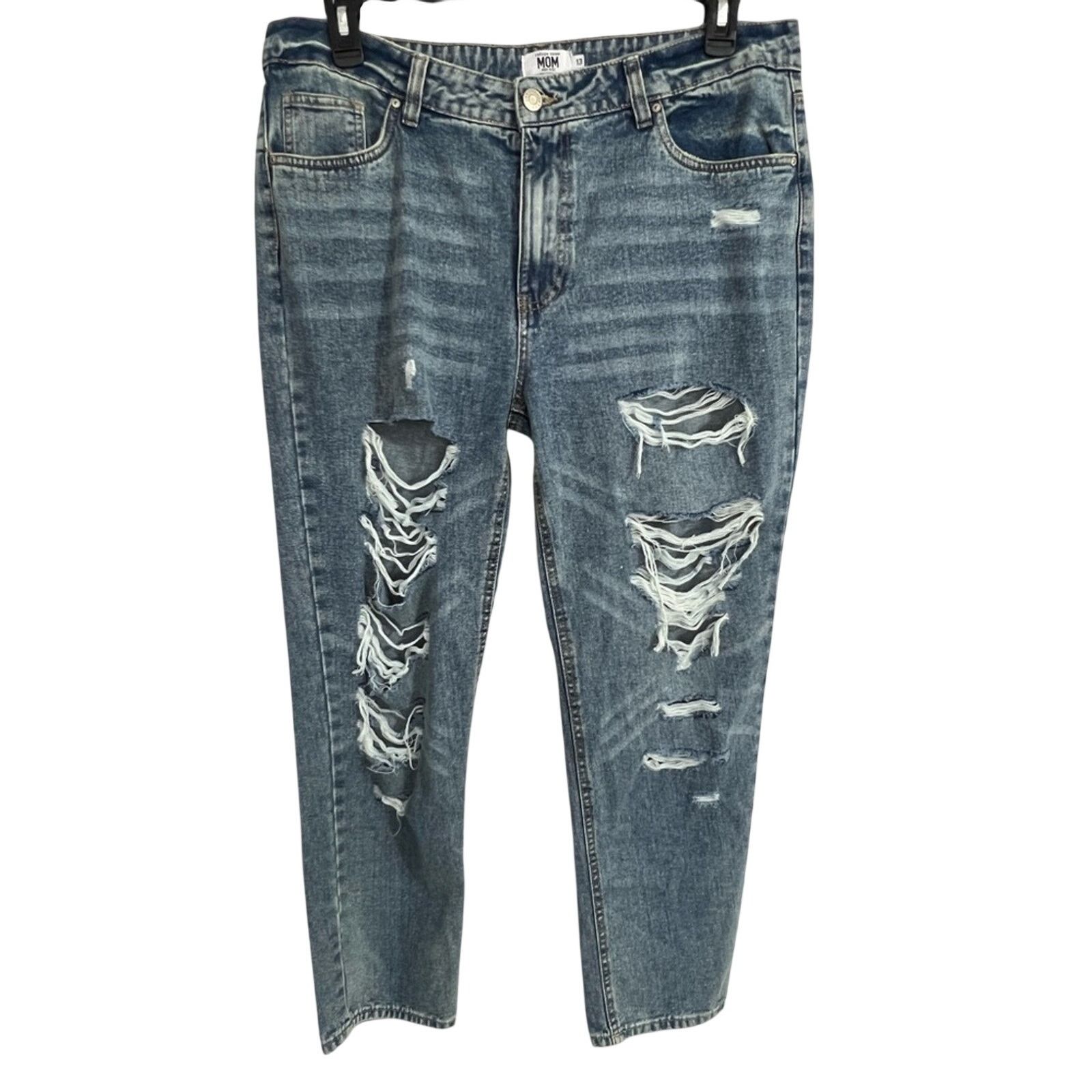 Other Refuge Denim Mom High Rise Distressed Women’s Jeans Size 13 Size 34" / US 12 / IT 48 - 1 Thumbnail