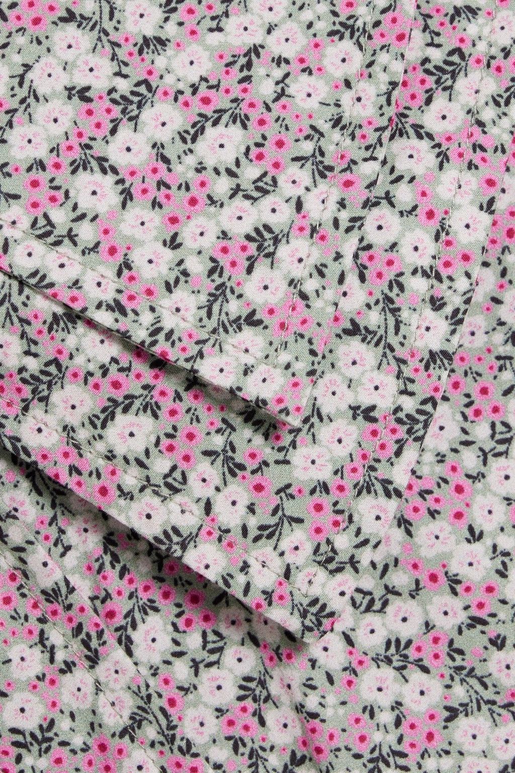 Ganni GANNI Floral-print 100% Organic Cotton-poplin Shirt Size XS / US 0-2 / IT 36-38 - 3 Thumbnail