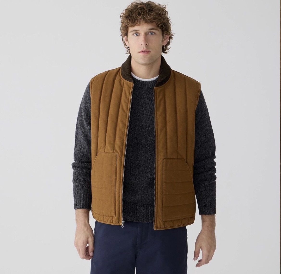 Wallace Barnes x Jcrew Canvas work primaloft puffer vest