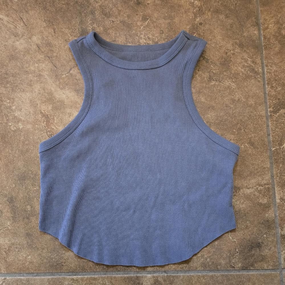Designer Grey Cropped WF Racerback Tank Size M / US 6-8 / IT 42-44 - 1 Thumbnail