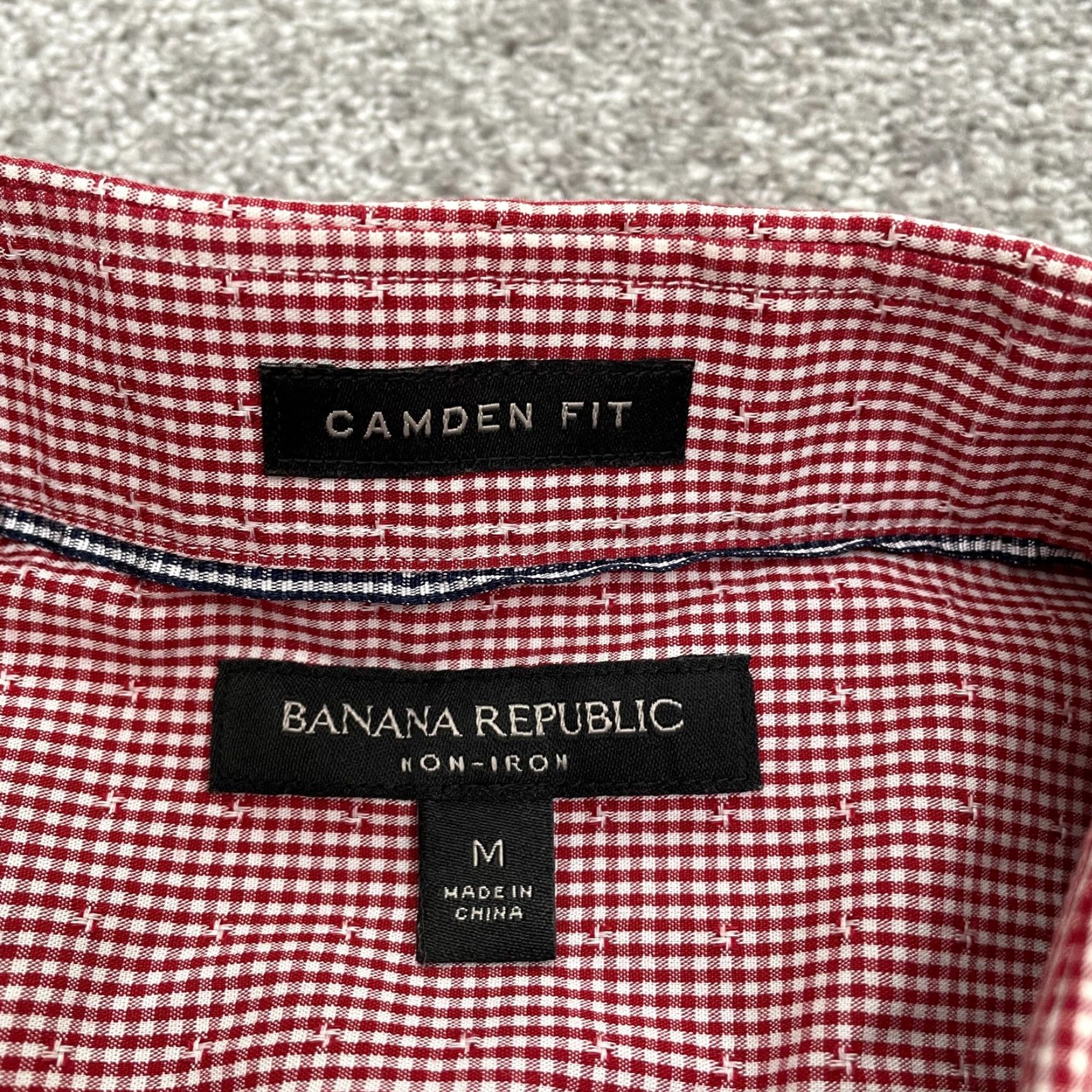 Banana Republic Banana Republic Shirt Adult Medium Red Check Long Sleeve Button-Up Non-Iron Cotton Breathable Lightweight Mens Size US M / EU 48-50 / 2 - 7 Thumbnail