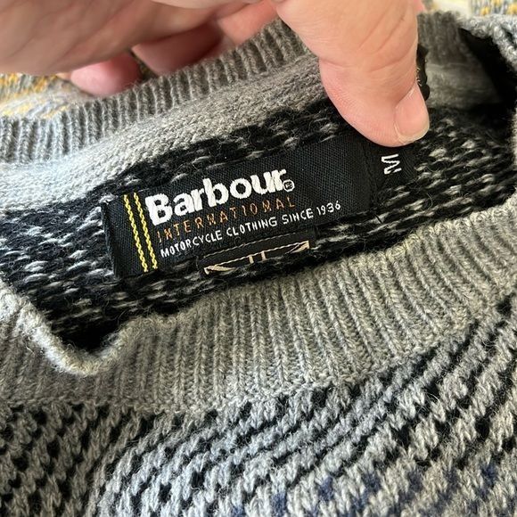 Barbour Barbour International Mens Grey Strata Crew Jumper Size US M / EU 48-50 / 2 - 8 Thumbnail