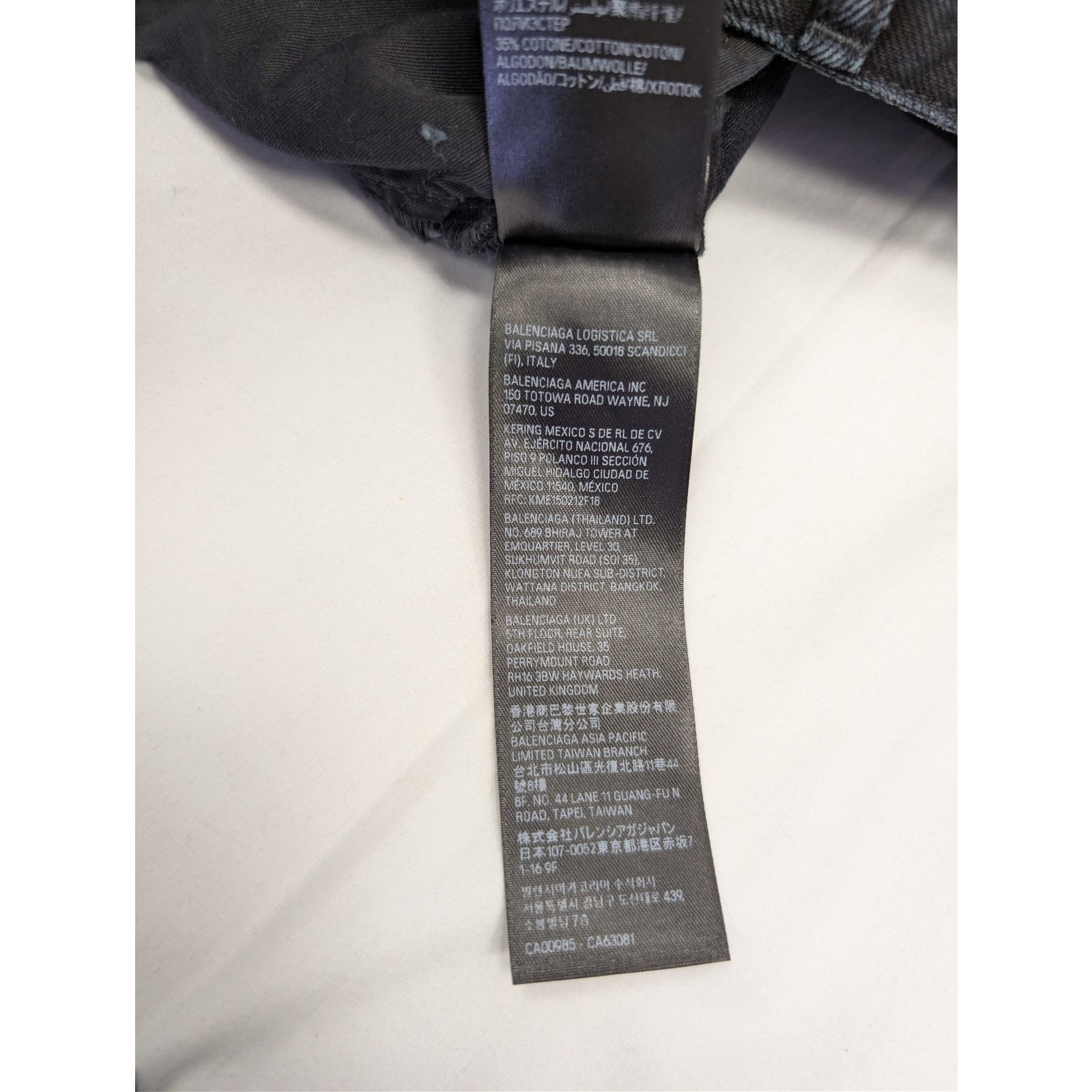 Balenciaga o1rshd1 Organic Japanese Ripped Medium Fit Pant Jean Black Size US 32 / EU 48 - 19 Thumbnail
