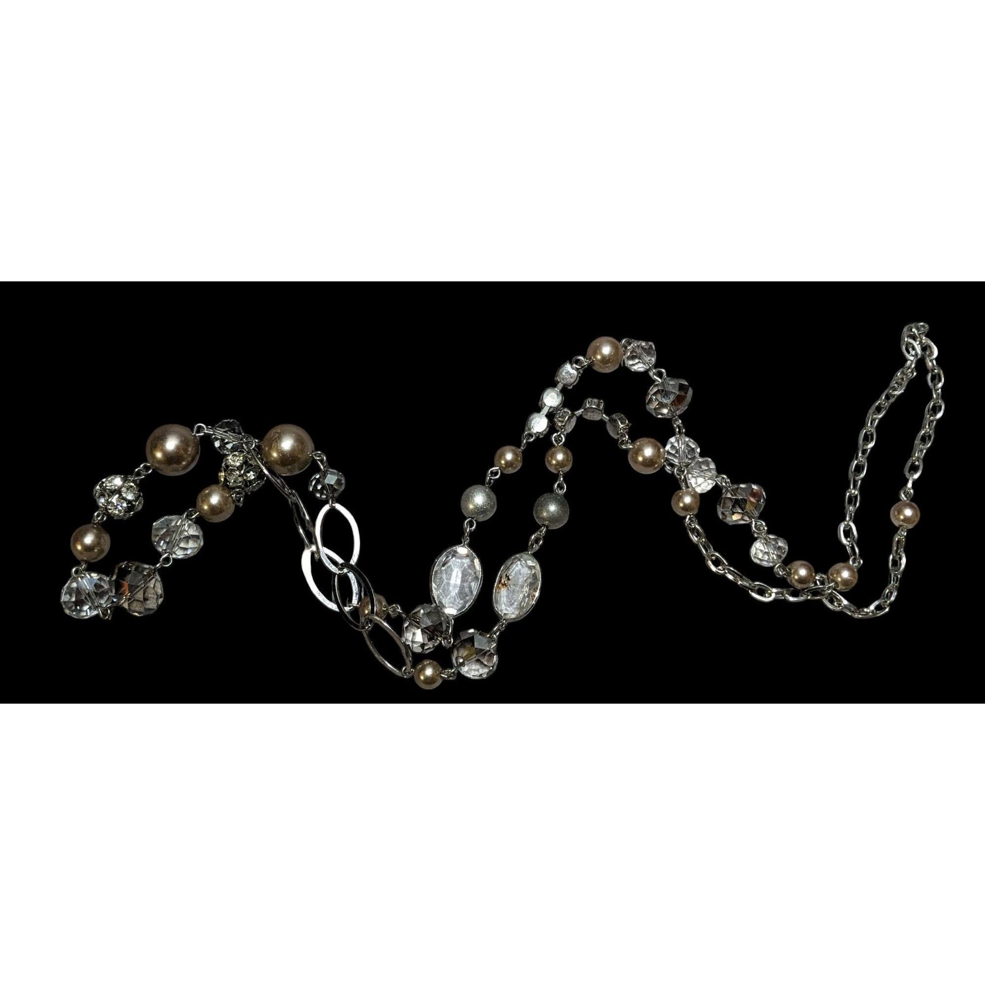 Other Glam Faceted Glass Pearl Beaded Necklace Size ONE SIZE - 1 Thumbnail