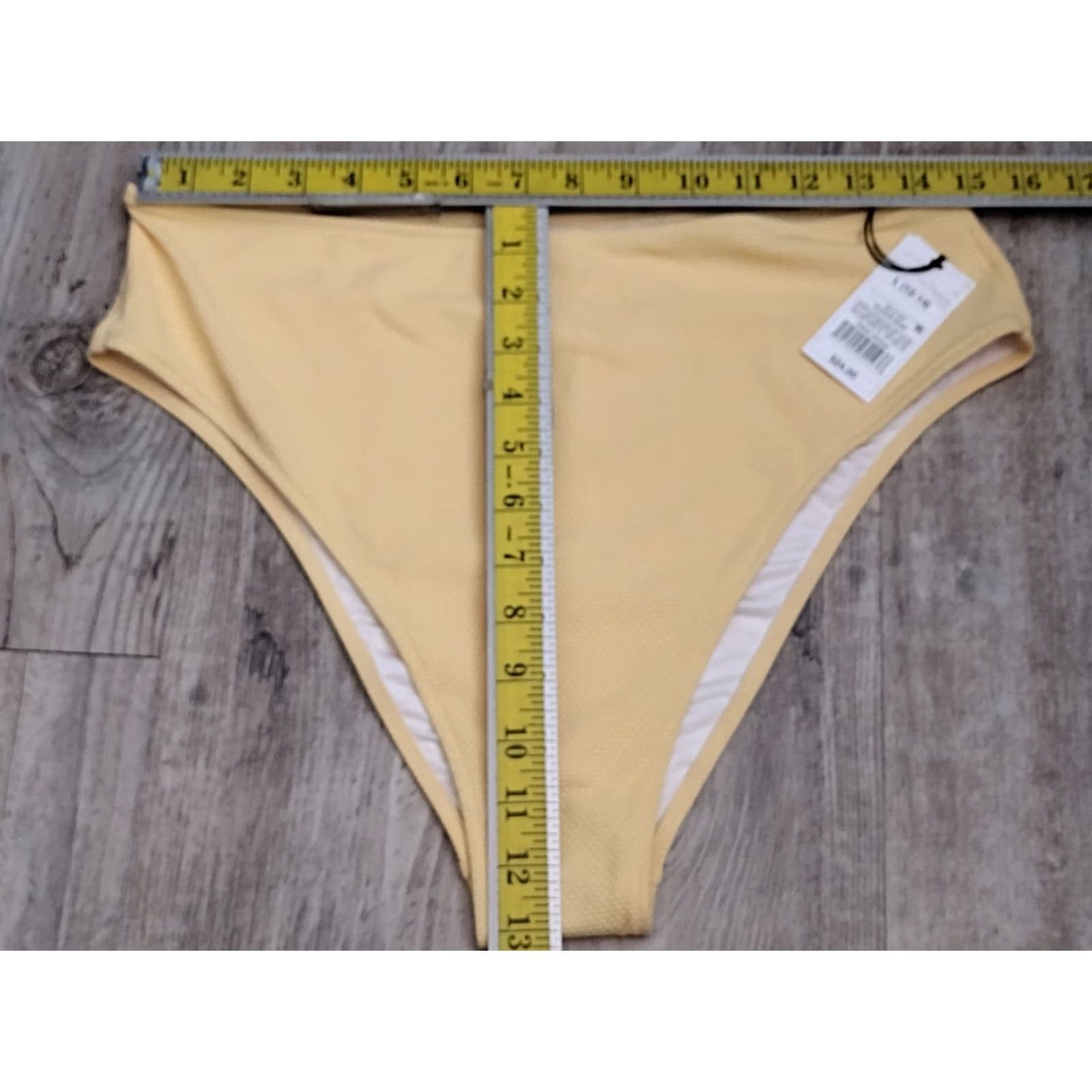 Vintage Shade & Shore Bikini Bottoms Women Yellow Ribbed L Bikini Bottoms Swimsuit Beach 90s Womens Size 36" / US 14 / IT 50 - 4 Thumbnail