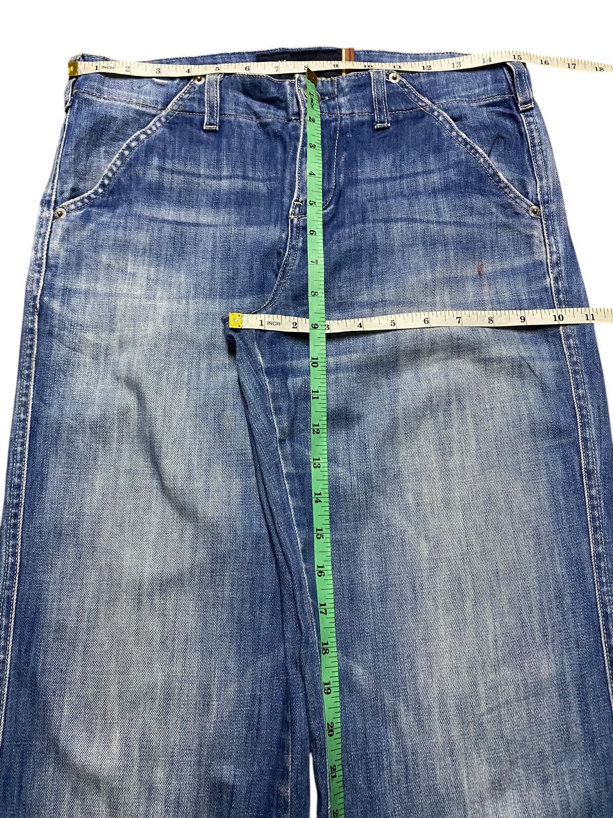 Japanese Brand Vintage Notify Blue Wash Distressed Baggy Jeans Size US 30 / EU 46 - 14 Thumbnail