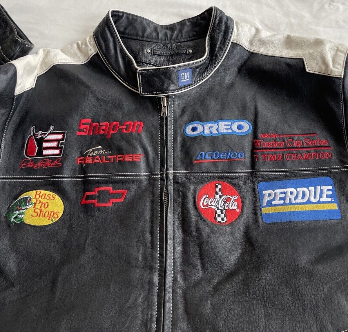 NASCAR × Wilsons Leather Vintage Wilson’s NASCAR Dale Earnhardt Sr. Leather Jacket 2X Size US XXL / EU 58 / 5 - 4 Thumbnail