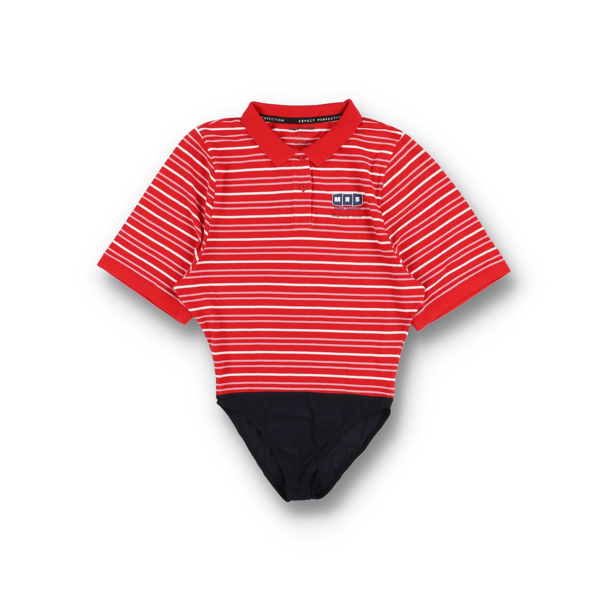1 of 1 Red Striped Logo Bodysuit Polo