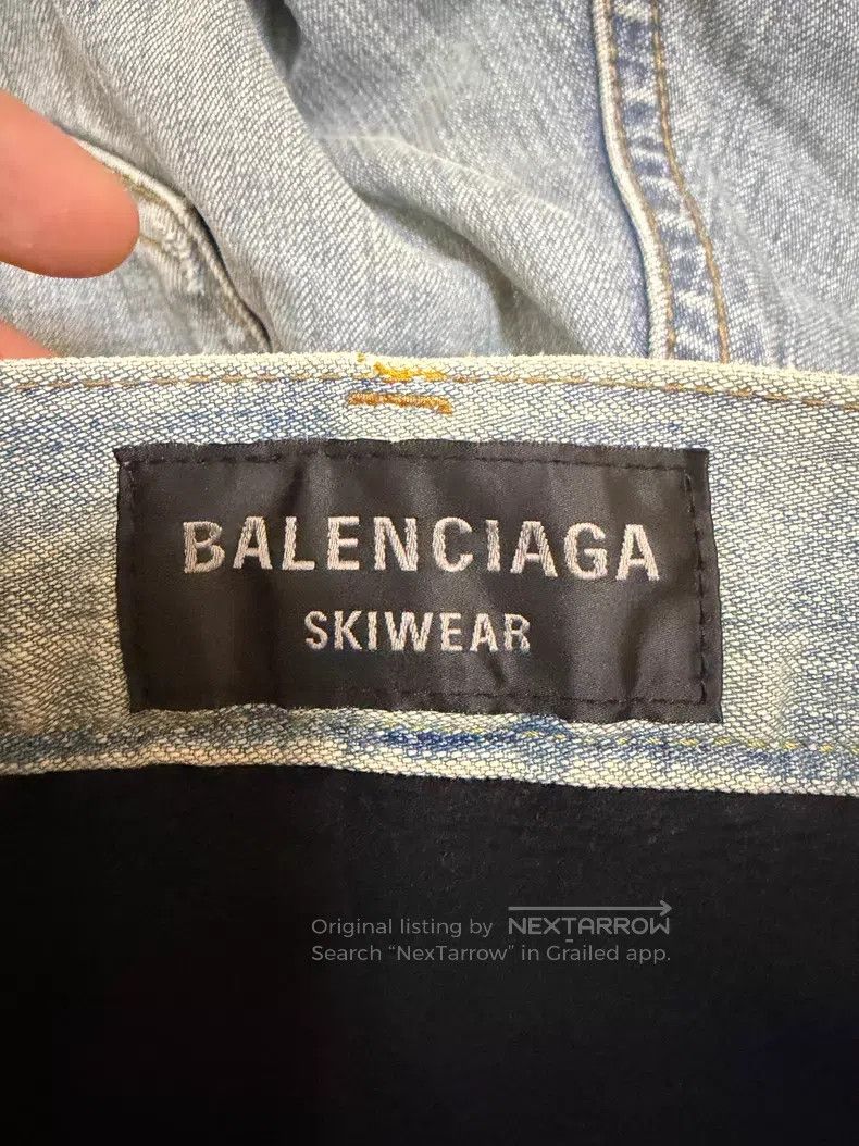 Balenciaga Balenciaga Washed Distressed Wide Leg Jeans Size US 29 - 4 Thumbnail