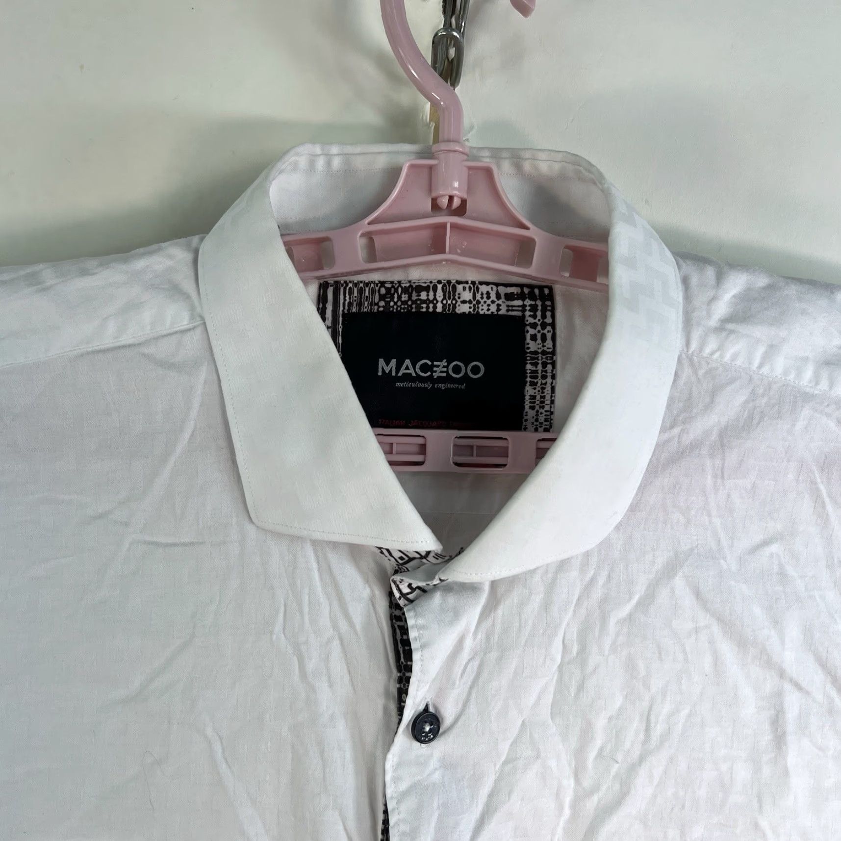 Maceoo VINTAGE No, Maceoo Einstein Connect White Gray Button-Up Long Sleeve Shirt Adult 3XL White Cotton Button-Up Designer 90s Mens Size US XXL / EU 58 / 5 - 4 Thumbnail