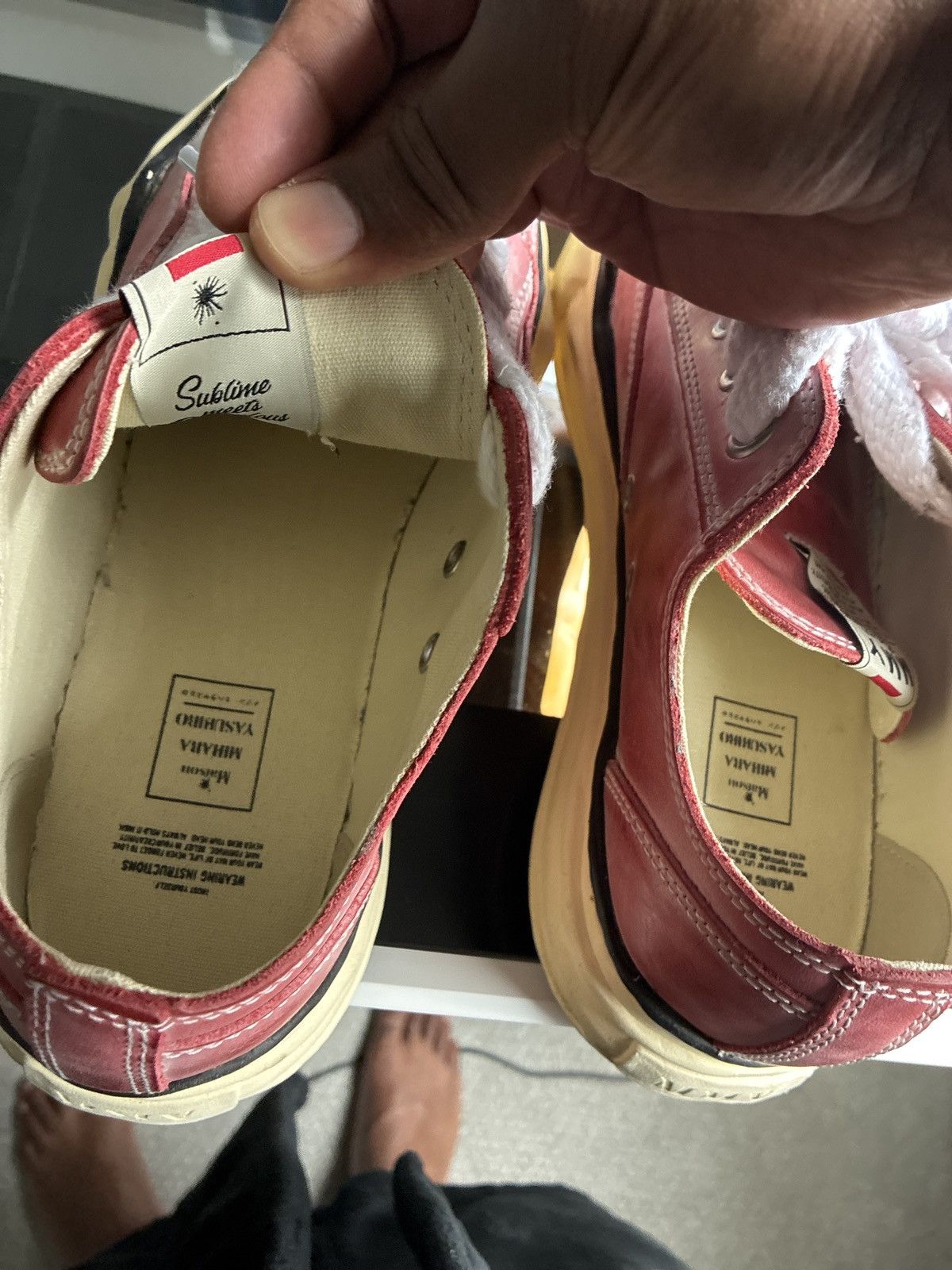 Maison MIHARA YASUHIRO Red/off white Maison Mihara shoes Size US 11 / EU 44 - 7 Thumbnail