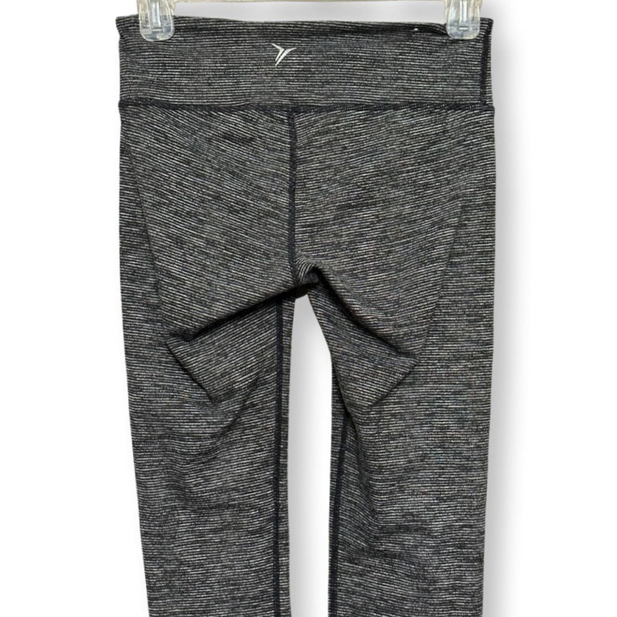 Old Navy Old Navy Active Leggings Black Space Dye Wide Waistband S Size 32" / US 10 / IT 46 - 5 Thumbnail