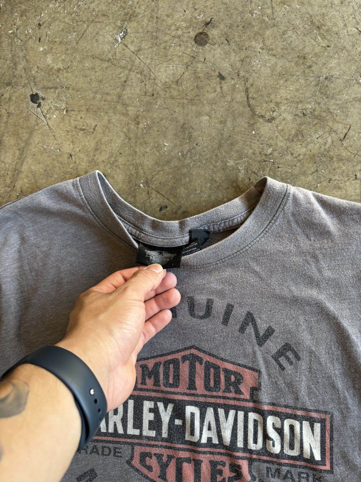 Harley Davidson Harley Davidson Faded Genuine Motorcycles Tee Size US L / EU 52-54 / 3 - 3 Thumbnail