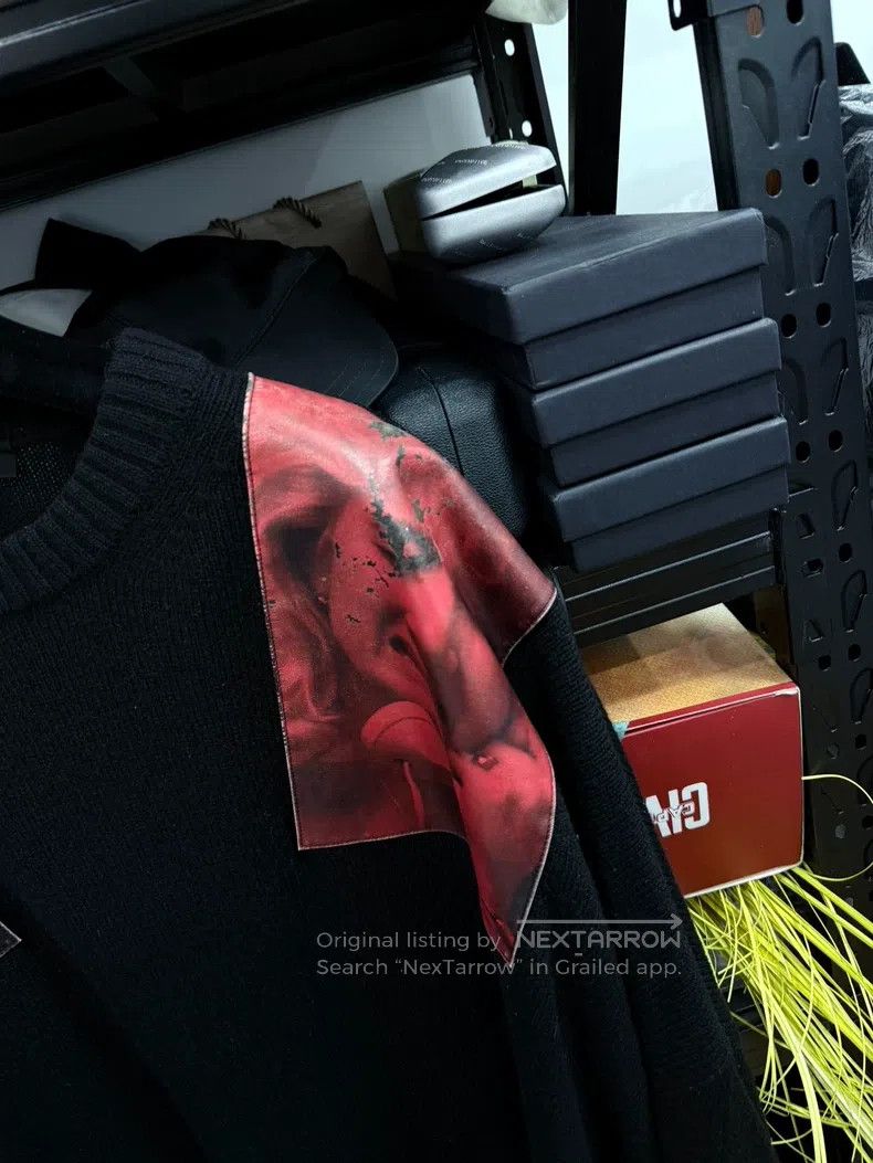 Raf Simons Raf Simons 19aw Portrait silhouette patch sweater Size US S / EU 44-46 / 1 - 3 Thumbnail