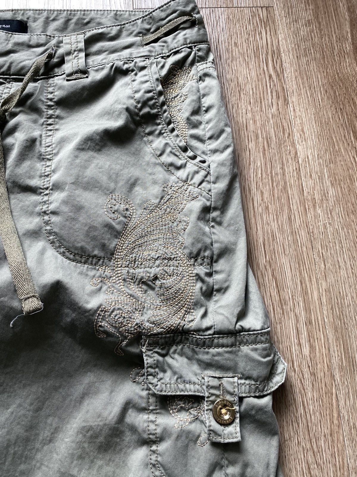 If Six Was Nine Y2K Ruched Cargo Loose Fatigue Pants Size 27" / US 4 / IT 40 - 6 Thumbnail