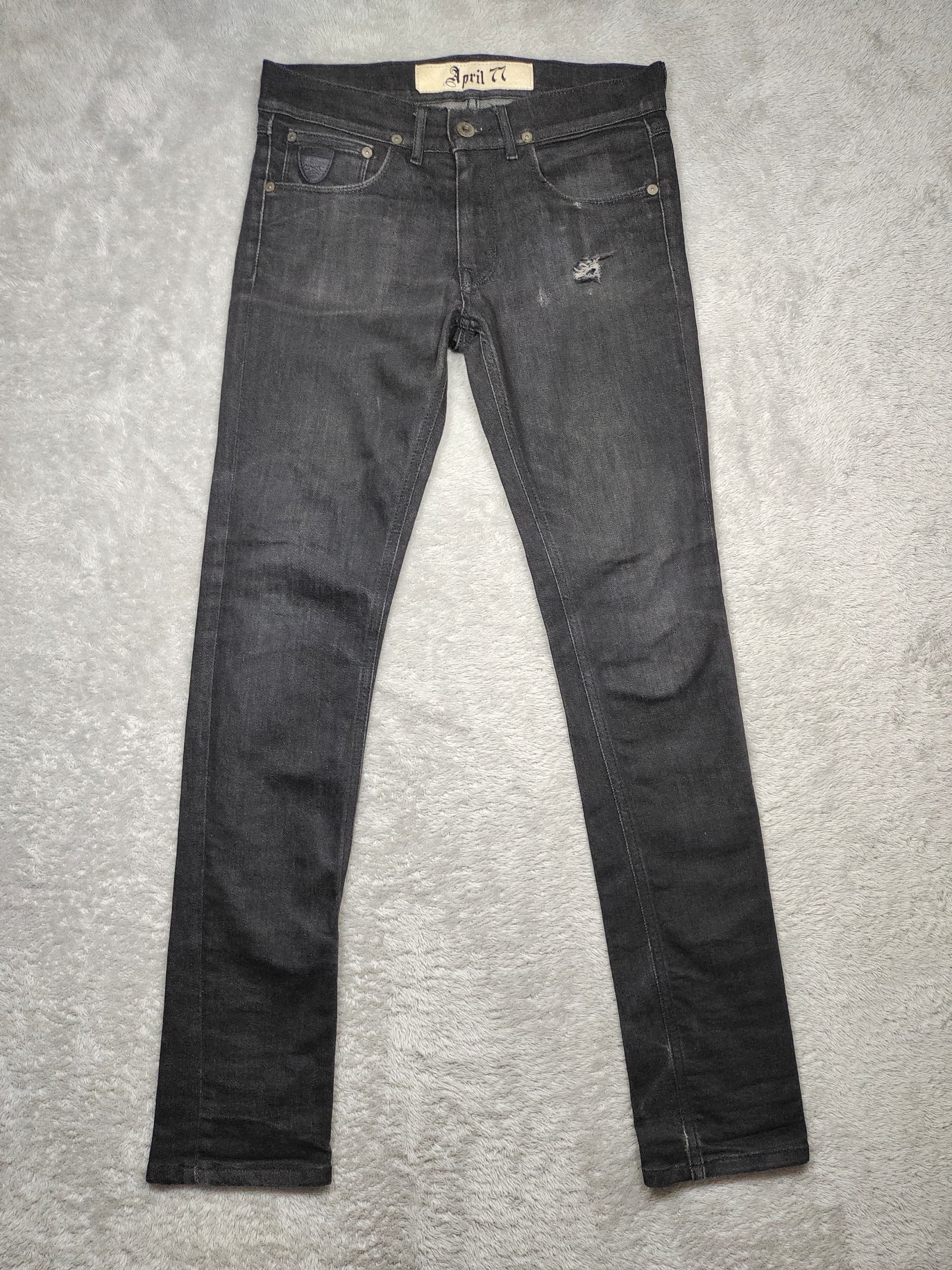 April 77 APRIL 77 RIPPED SKINNY BLACK JEANS Size 28" / US 6 / IT 42 - 1 Thumbnail