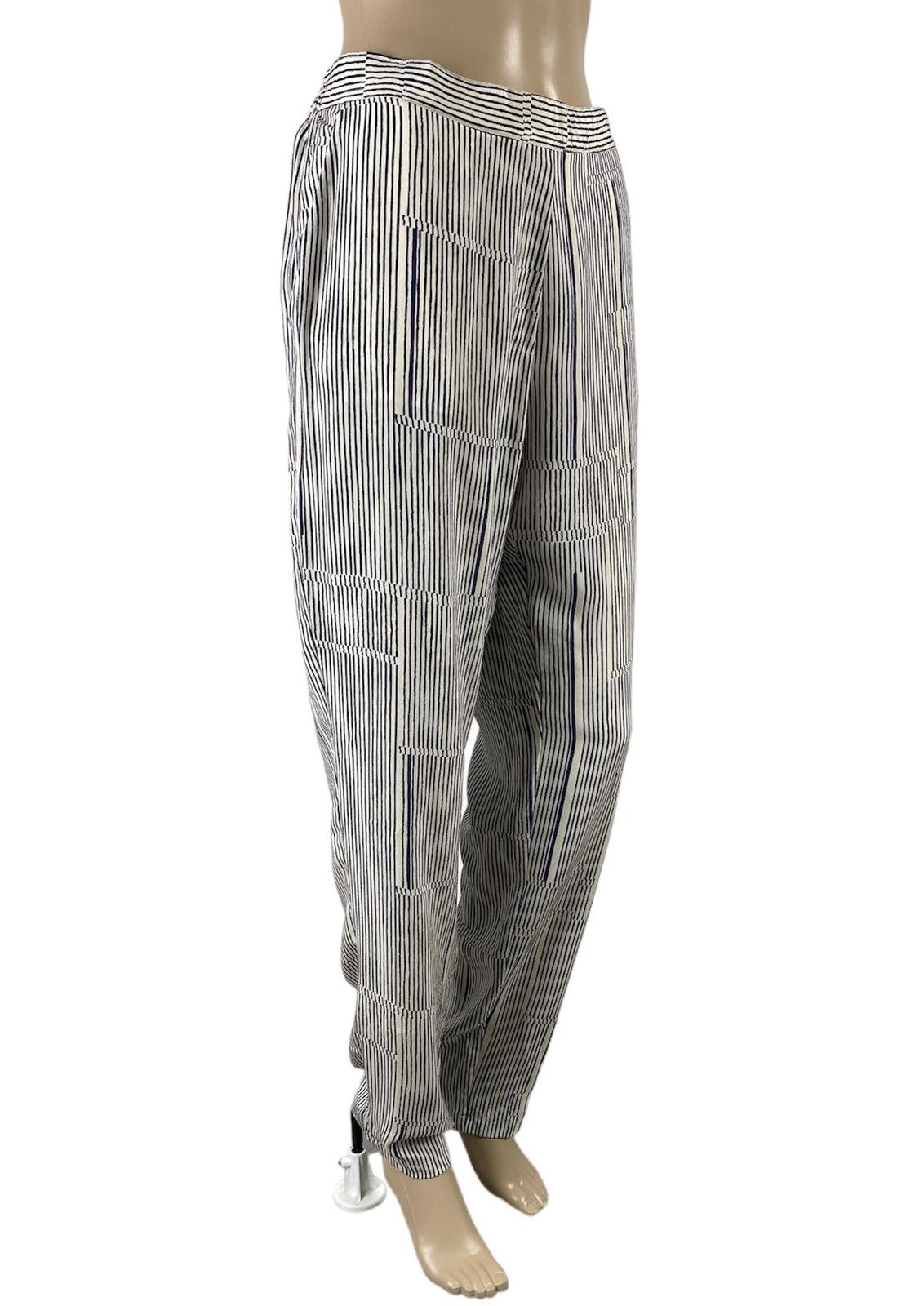 Other Sharin Foo for Noa Noa Silk Trousers Striped Pattern size 40 Size 27" / US 4 / IT 40 - 2 Thumbnail