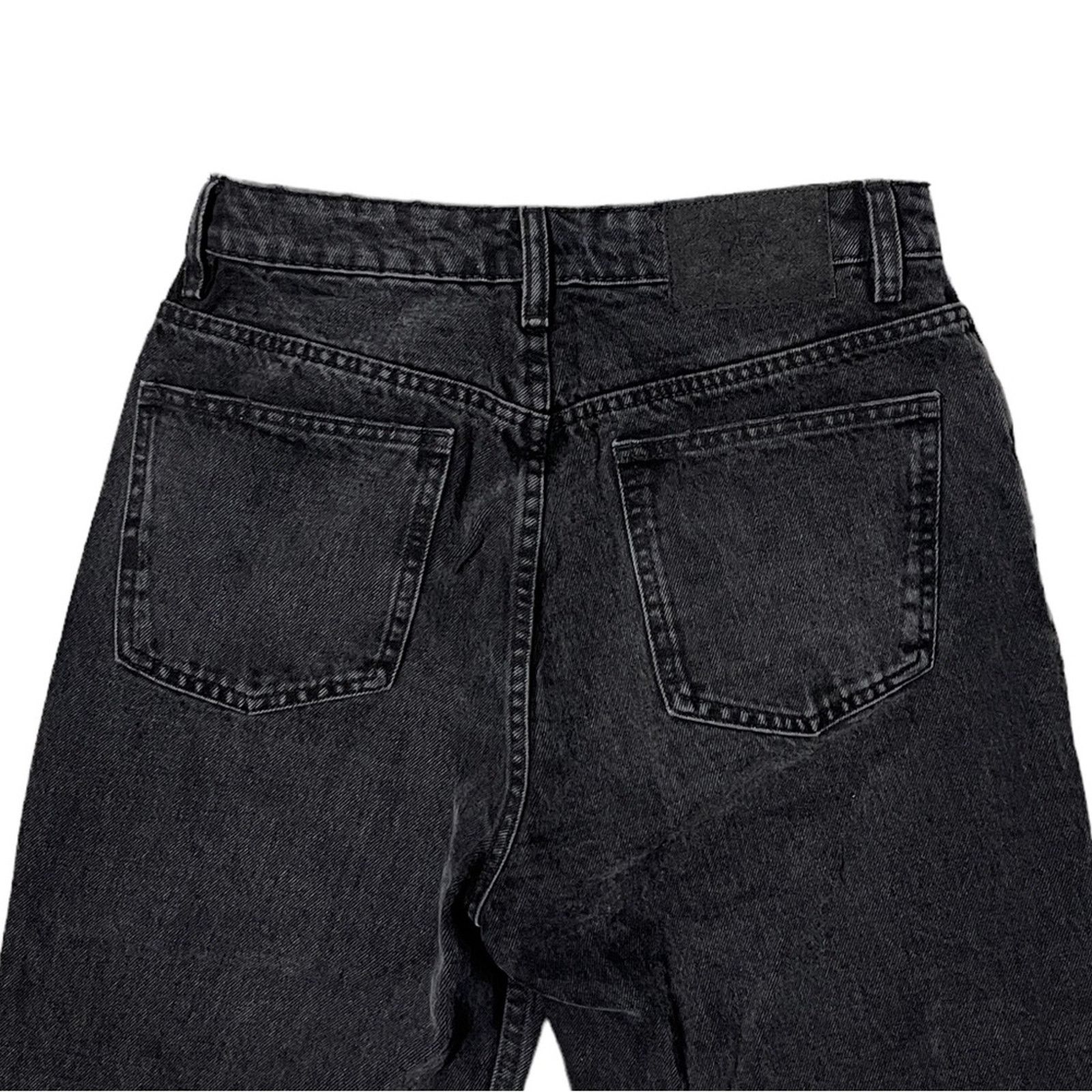 Zara Zara Distressed High Rise Mom Jeans Black Size 6 Size 28" / US 6 / IT 42 - 4 Thumbnail