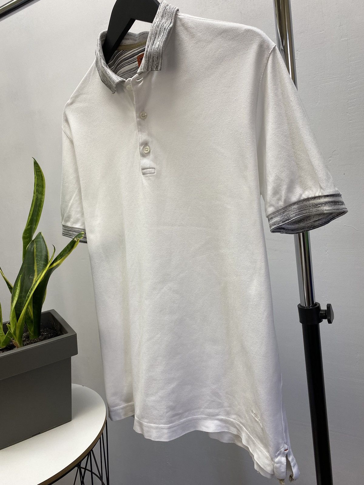Missoni Vintage Missoni Polo T Shirt Men’s M White Styled Luxury Size US M / EU 48-50 / 2 - 2 Thumbnail