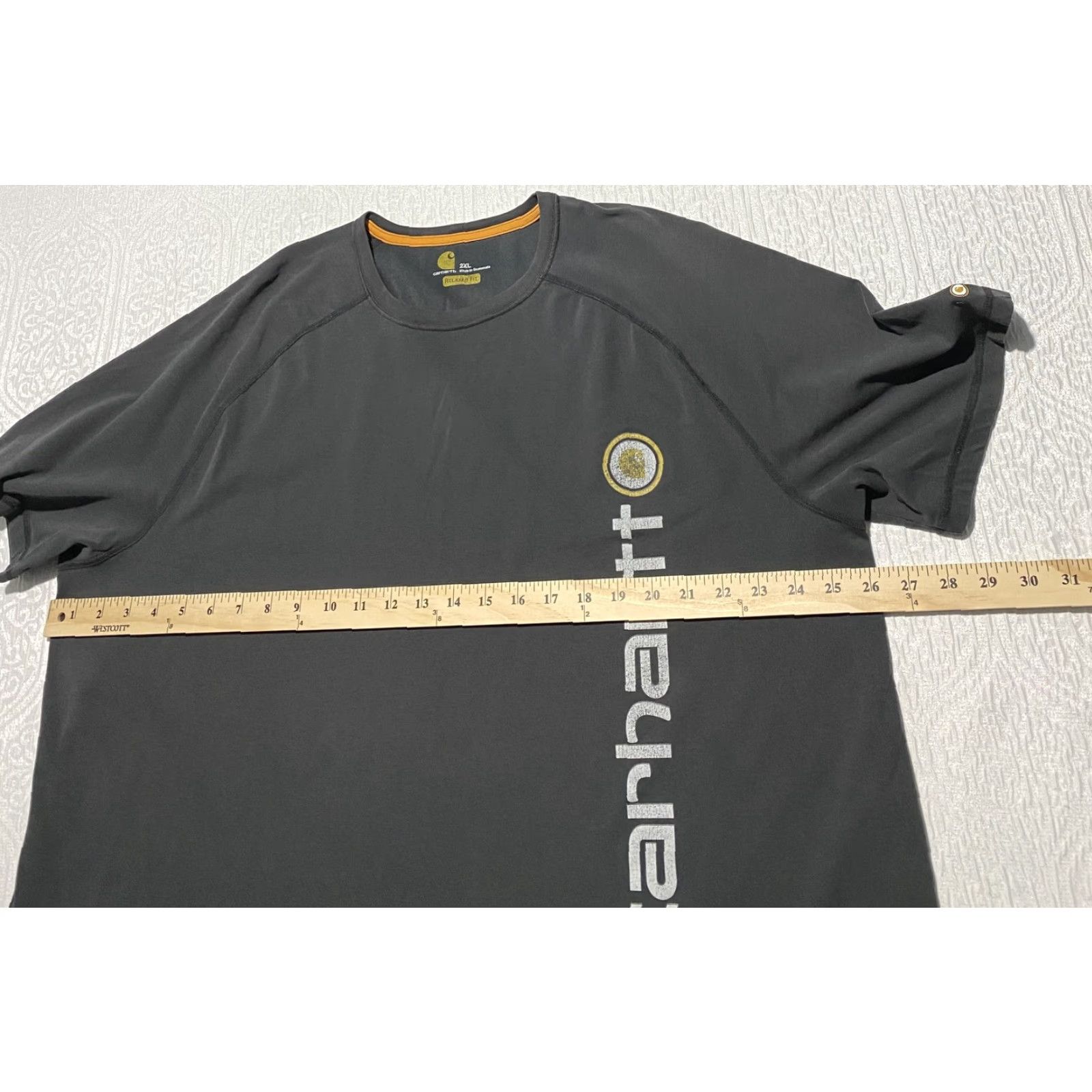 Carhartt Carhartt Shirt Mens 2XL Black Relaxed Fit Vertical Logo Workwear Tee Size US XXL / EU 58 / 5 - 4 Thumbnail