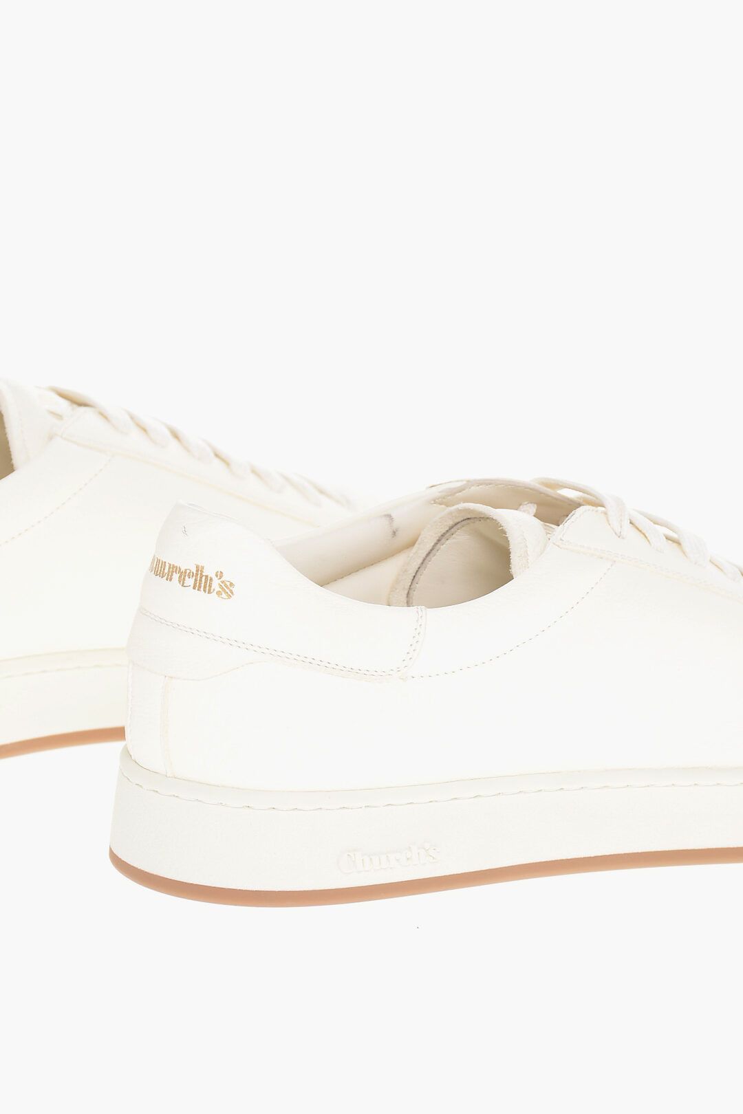 Church's og1mm0325 Leather Low-Top Sneakers in Ivory Size US 12 / EU 45 - 3 Thumbnail