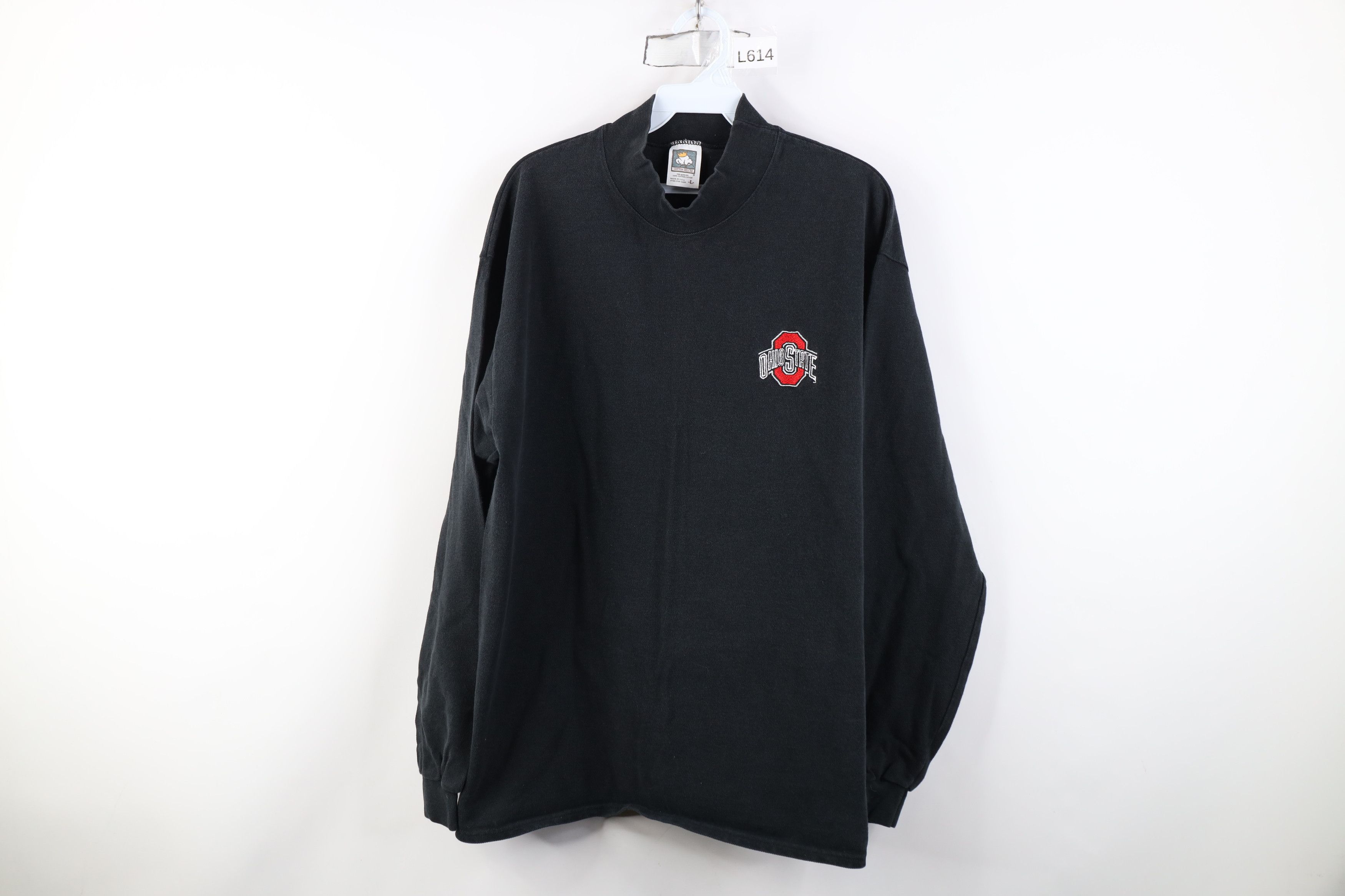 Vintage Vintage 90s State University Mock Neck Long Sleeve T-Shirt Size US L / EU 52-54 / 3 - 1 Thumbnail