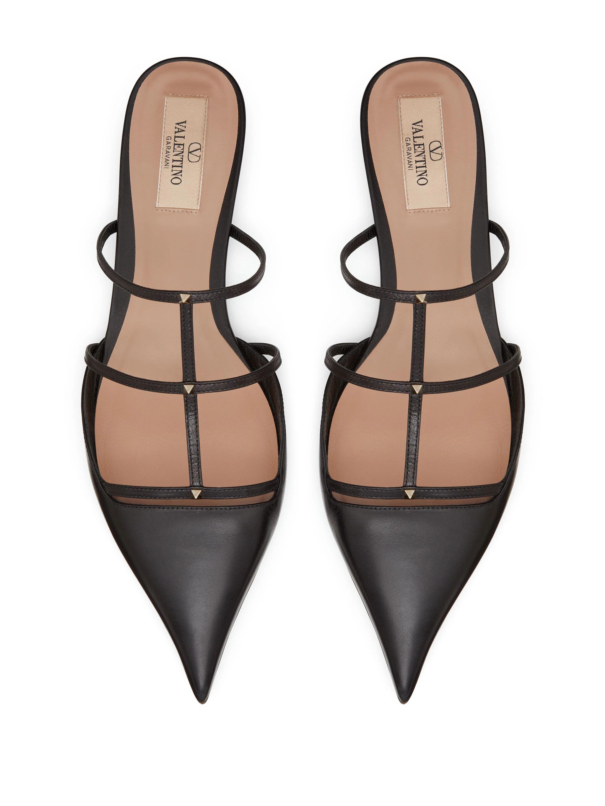 Valentino o1s22i1n0924 Smooth Leather Rockstud Wispy Mules in Black Size US 6 / IT 36 - 4 Thumbnail