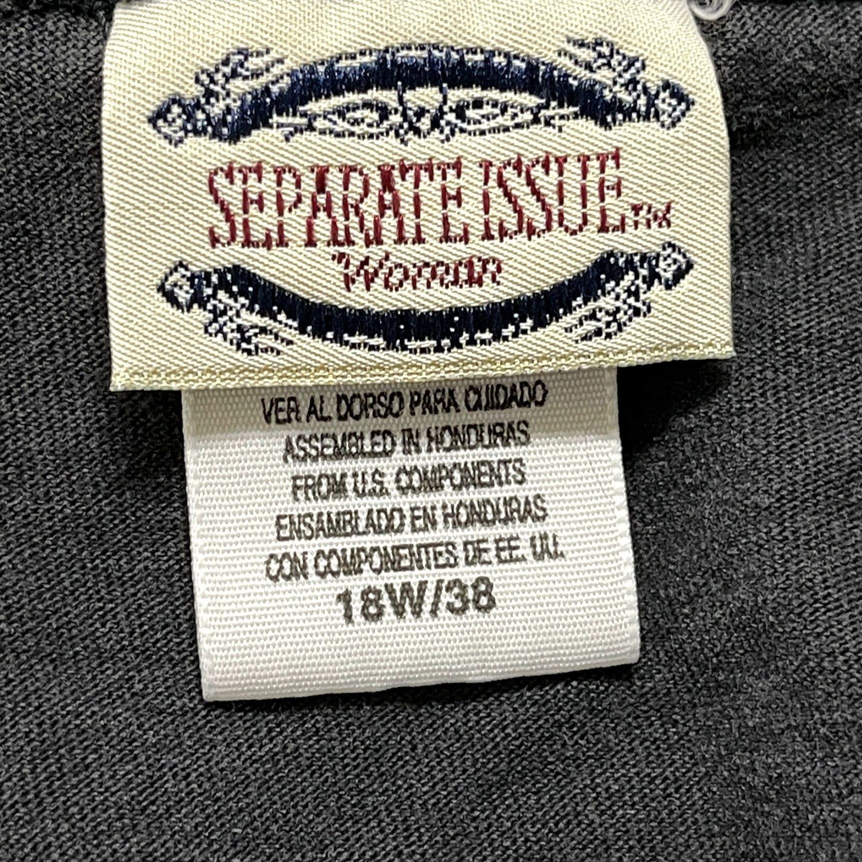 Vintage SEPARATE ISSUE Tank Top Plus 18W BLACK Floral 100% Cotton SMALL HOLE Womens Casual Everyday Tank Top Plus Size 18W Ladies Size XXL / US 16-18 / IT 52-54 - 7 Thumbnail