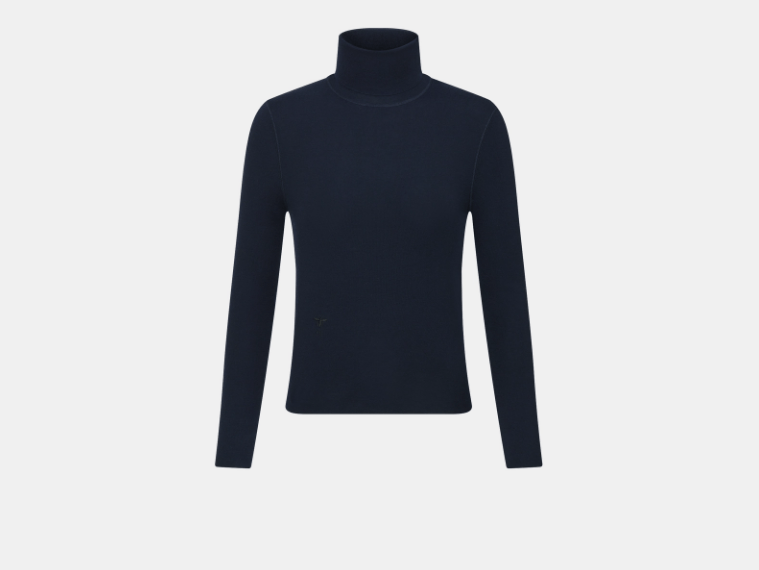 Dior o1w1db11225 414S82 Turtleneck Sweater in Blue Size S / US 4 / IT 40 - 1 Thumbnail
