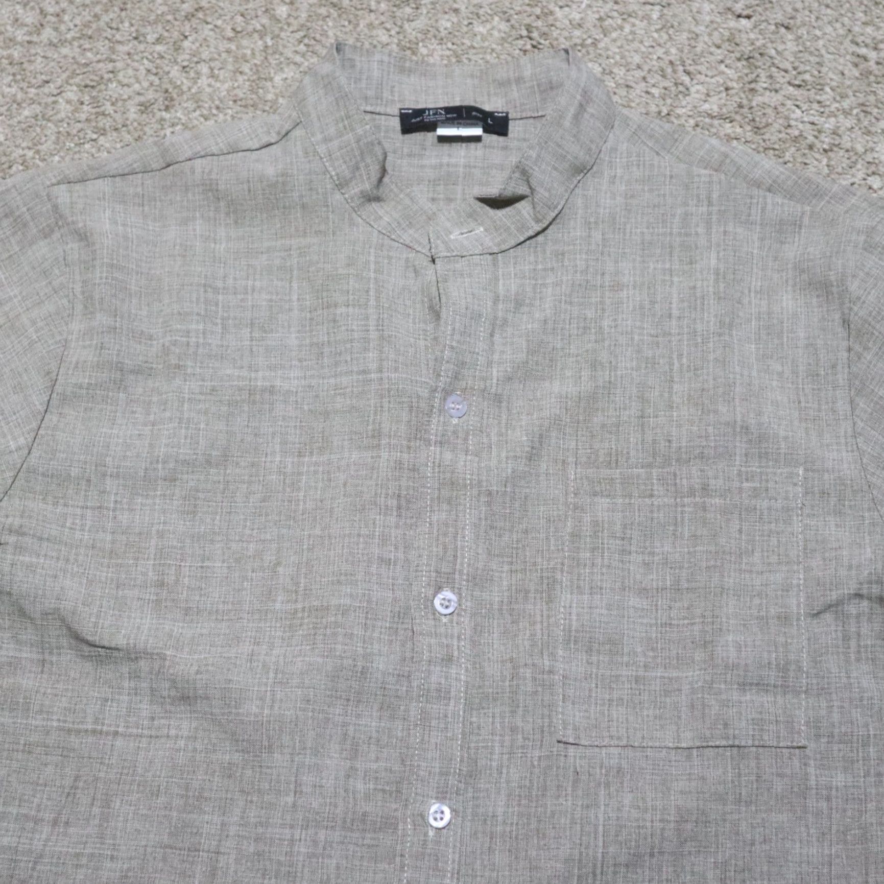 Vintage JFN Shirt Adult L Brown Short Sleeve Shirt Mens L Brown Shirt JFN Shirt Dress Shirt Size US L / EU 52-54 / 3 - 2 Thumbnail