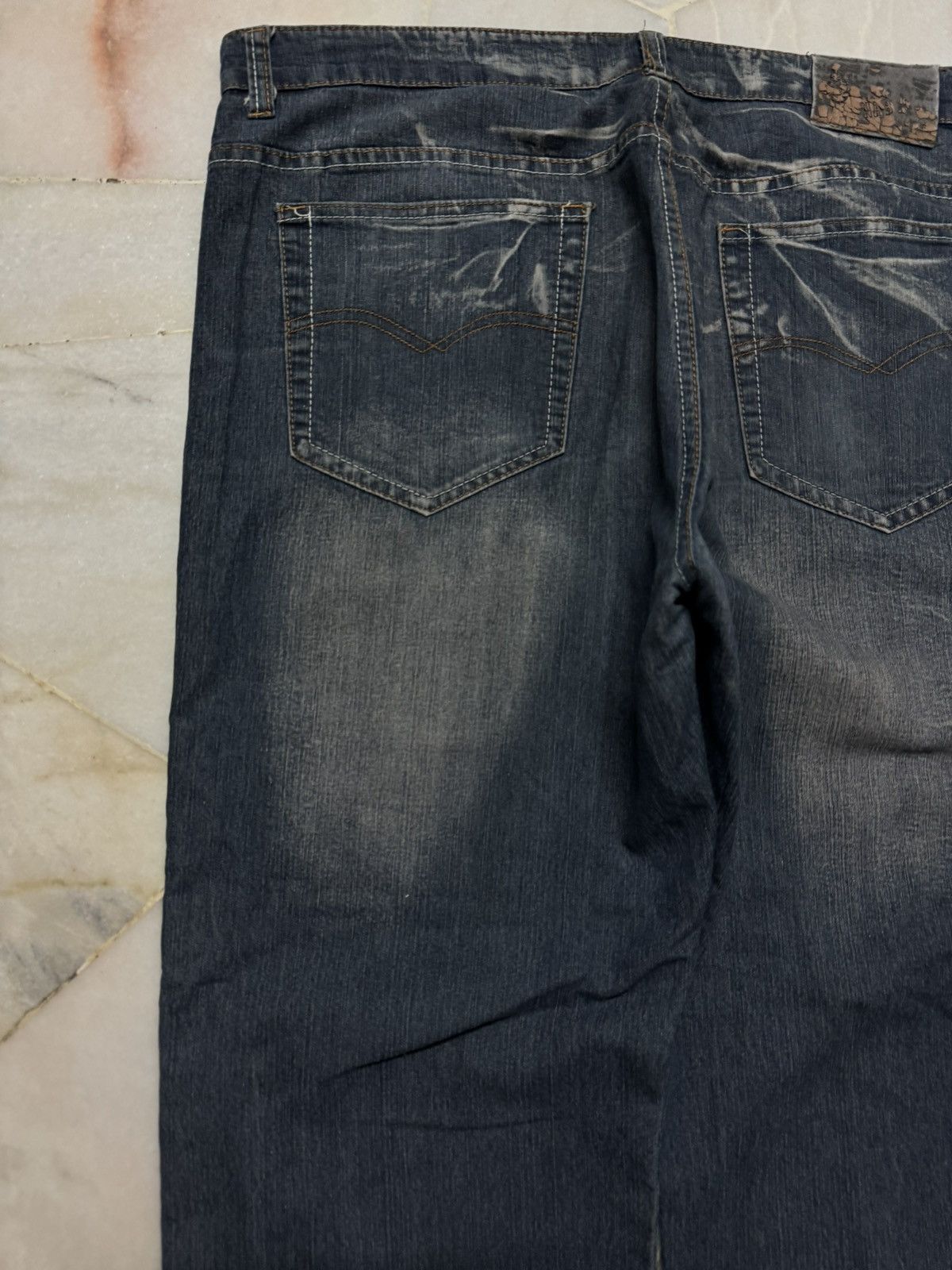 Seditionaries 💥WIDE💥JAPANESE TATTOO DRAGON EMBROIDERY BAGGY JEANS RARE Size US 36 / EU 52 - 17 Thumbnail