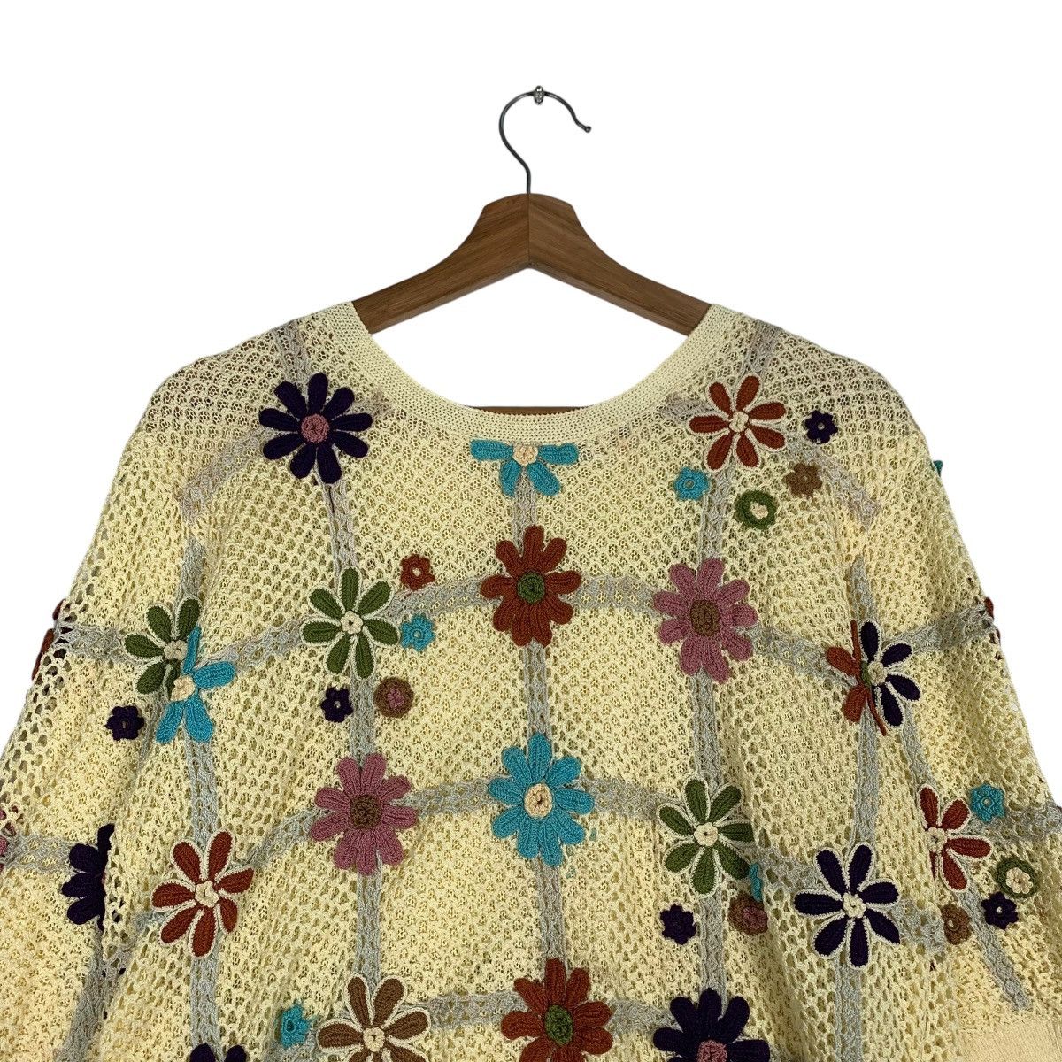 Japanese Brand VINTAGE JAPAN KNITWEAR FLOWER LOGO #1223-C55 Size S / US 4 / IT 40 - 8 Thumbnail
