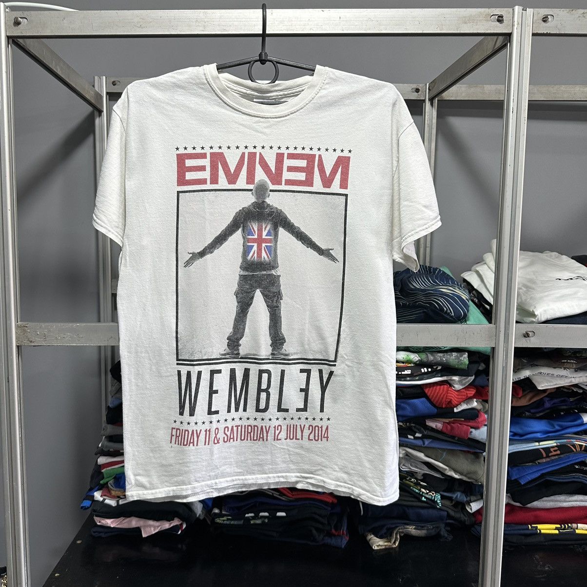 Band Tees Eminem vintage t-shirt band size M Wembley 2014