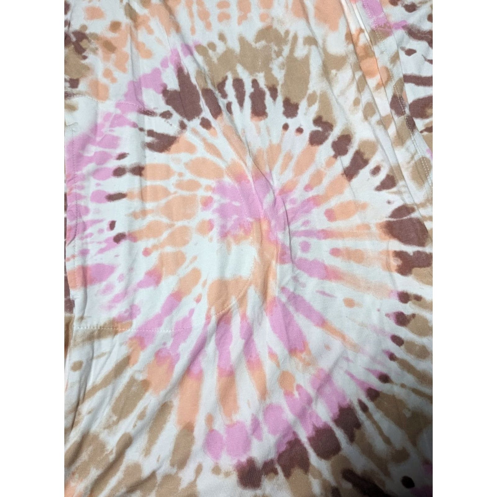 Lands' End Lands' End Cardigan Women Medium Rayon Spandex Open Front Tie Dye Brown Long Sleeve Regular Fit M Adult Womens (10-12) Size M / US 6-8 / IT 42-44 - 6 Thumbnail
